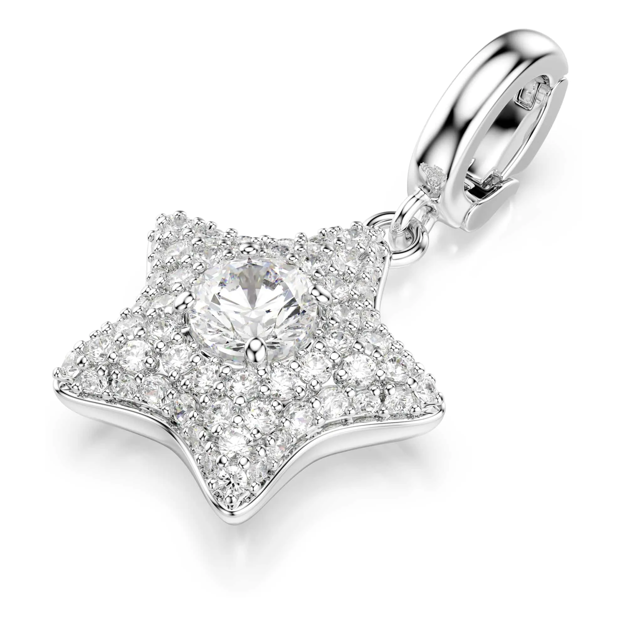 Swarovski Sublima Star Charm, Round Cut, White, Rhodium Plated - immagine 2