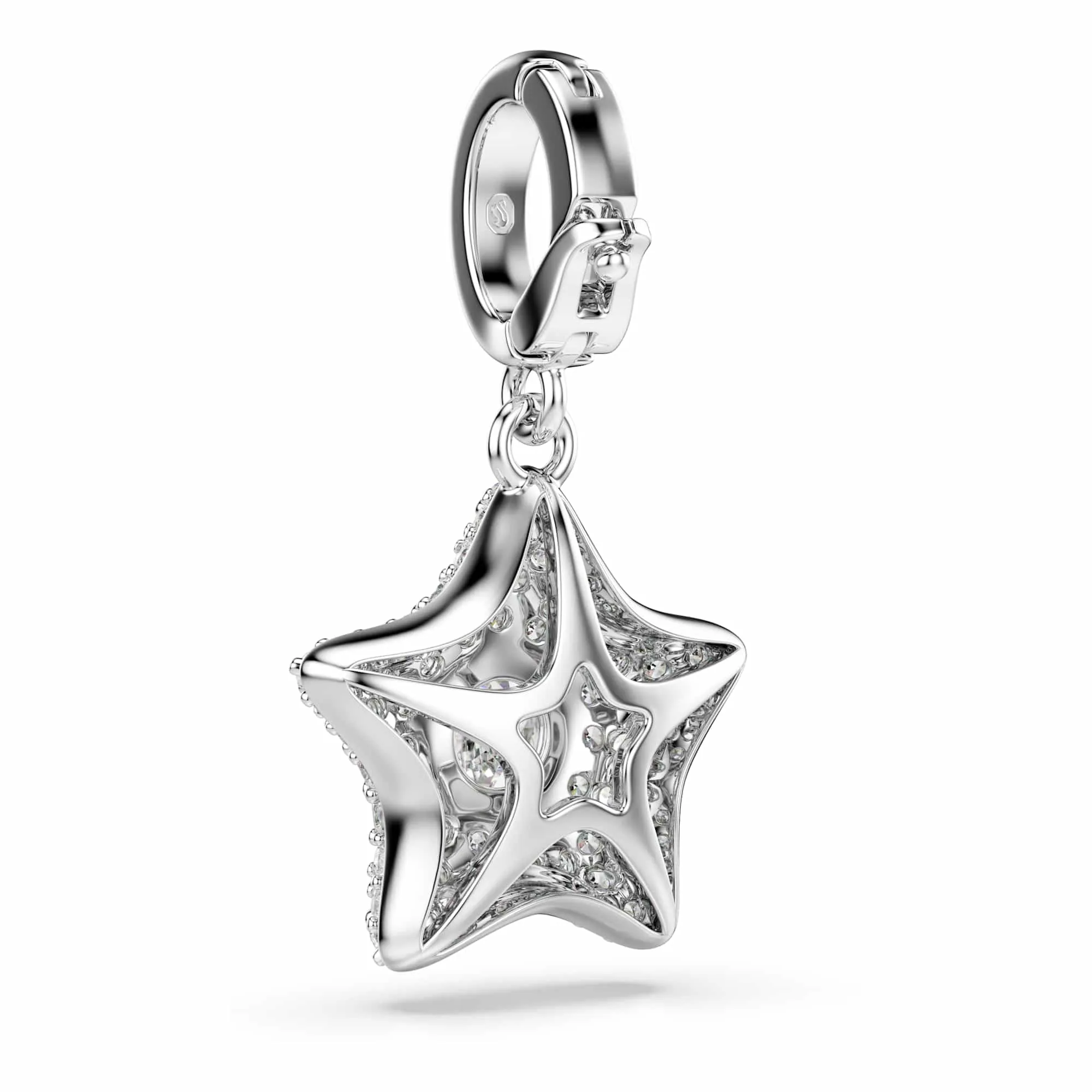 Swarovski Sublima Star Charm, Round Cut, White, Rhodium Plated - immagine 4