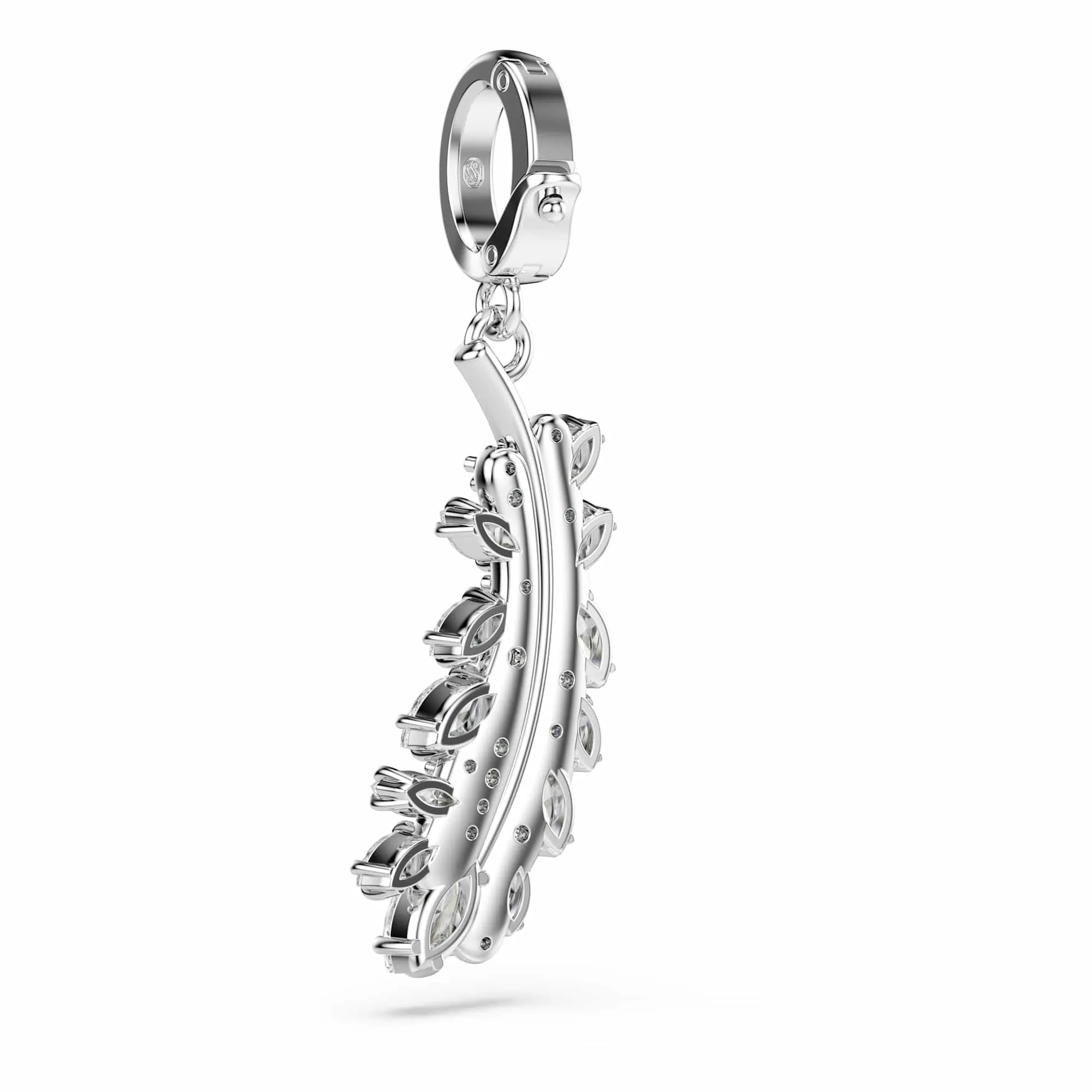 Swarovski Charm Vienna Piuma Bianco Placcato Rodio - immagine 4