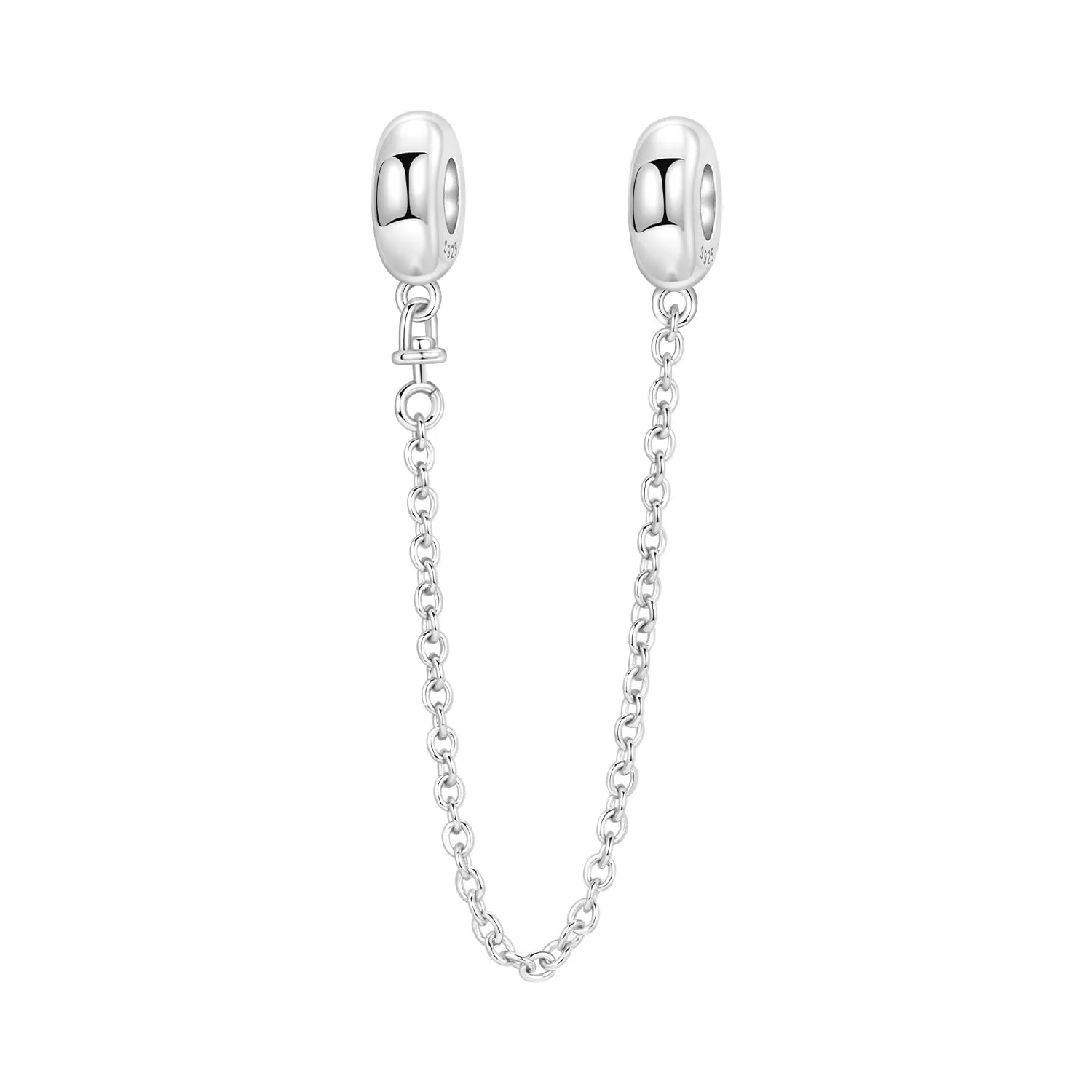 PANPOKI Perline Distanziali per Braccialetti e Collane in Argento Sterling 925 con Zirconi Cubici Lisci e Pavé (Bianco, Blu, Placcato Oro 18K) - immagine 1