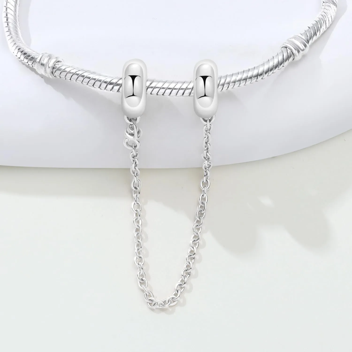 PANPOKI Perline Distanziali per Braccialetti e Collane in Argento Sterling 925 con Zirconi Cubici Lisci e Pavé (Bianco, Blu, Placcato Oro 18K) - immagine 2