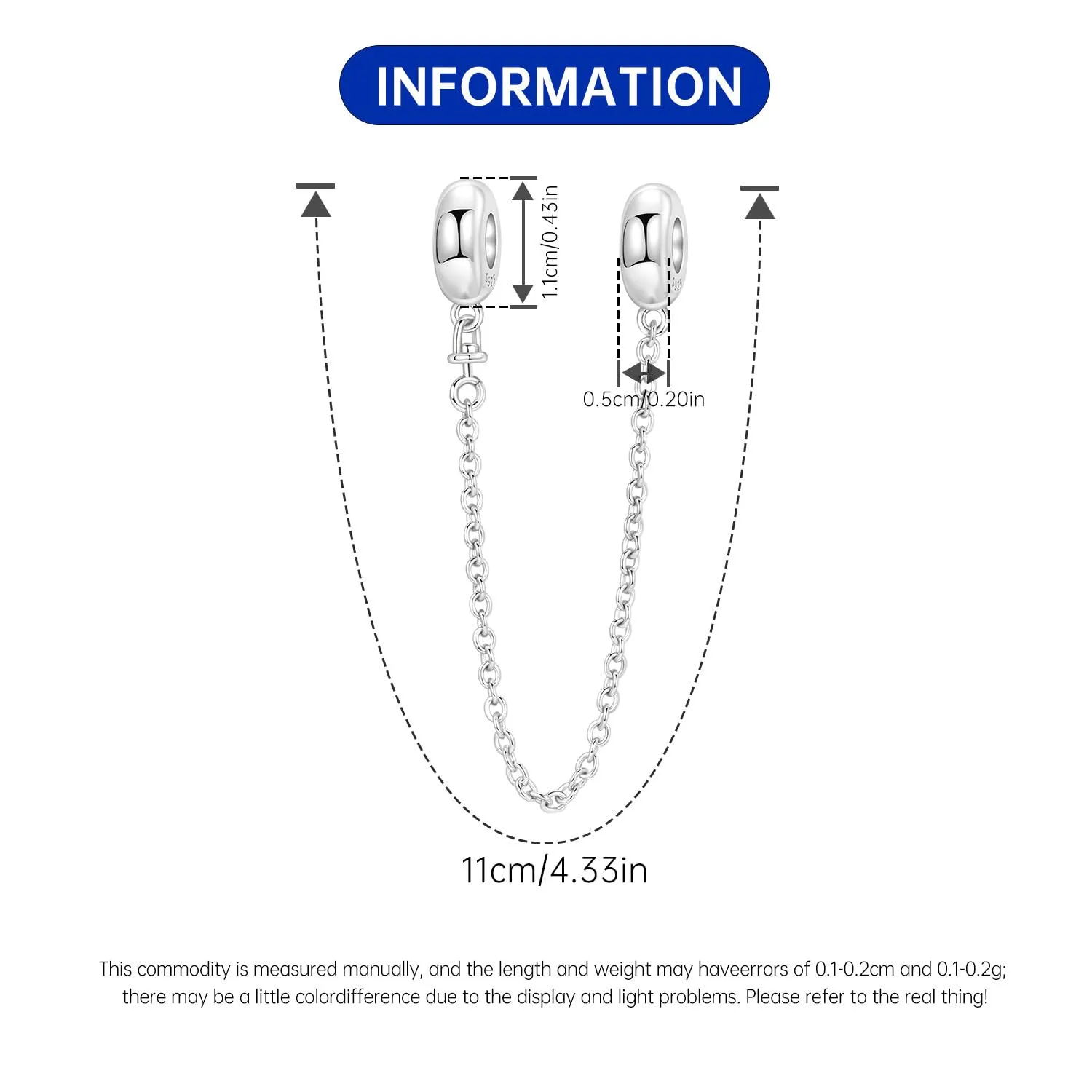 PANPOKI Perline Distanziali per Braccialetti e Collane in Argento Sterling 925 con Zirconi Cubici Lisci e Pavé (Bianco, Blu, Placcato Oro 18K) - immagine 3