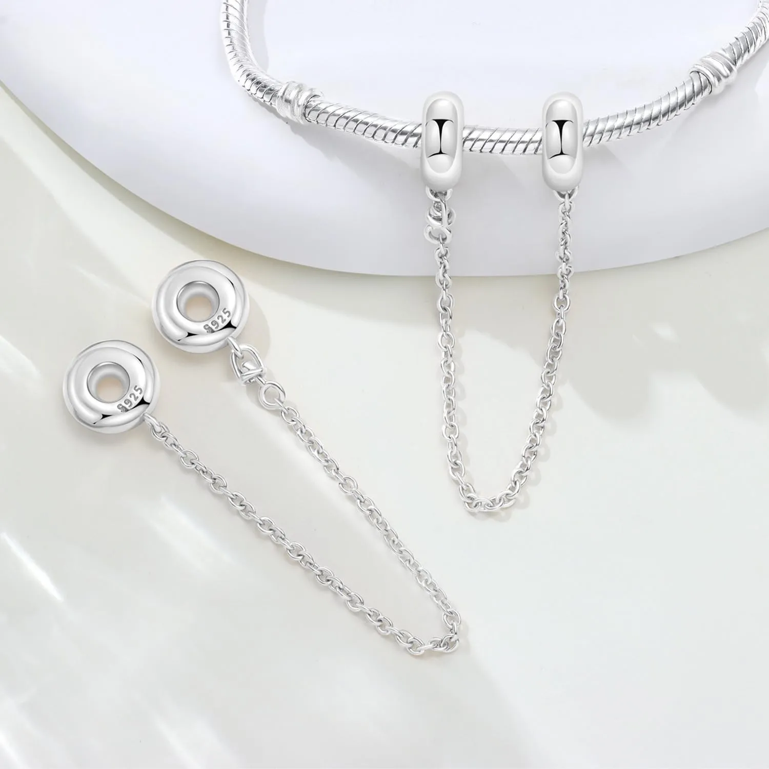 PANPOKI Perline Distanziali per Braccialetti e Collane in Argento Sterling 925 con Zirconi Cubici Lisci e Pavé (Bianco, Blu, Placcato Oro 18K) - immagine 6