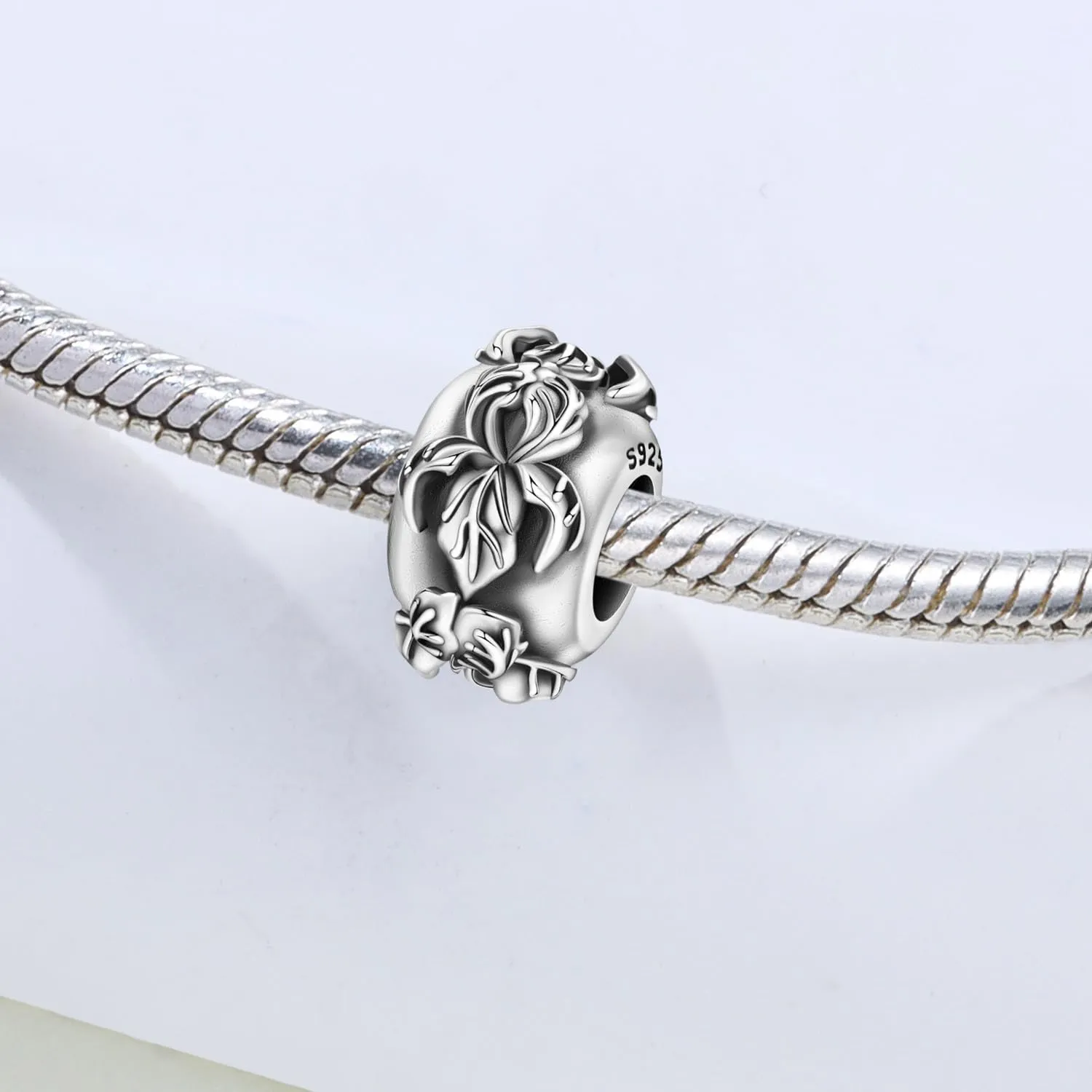 PANPOKI Perline distanziali in argento 925 con zirconia cubica per braccialetto, 2 pezzi - immagine 3