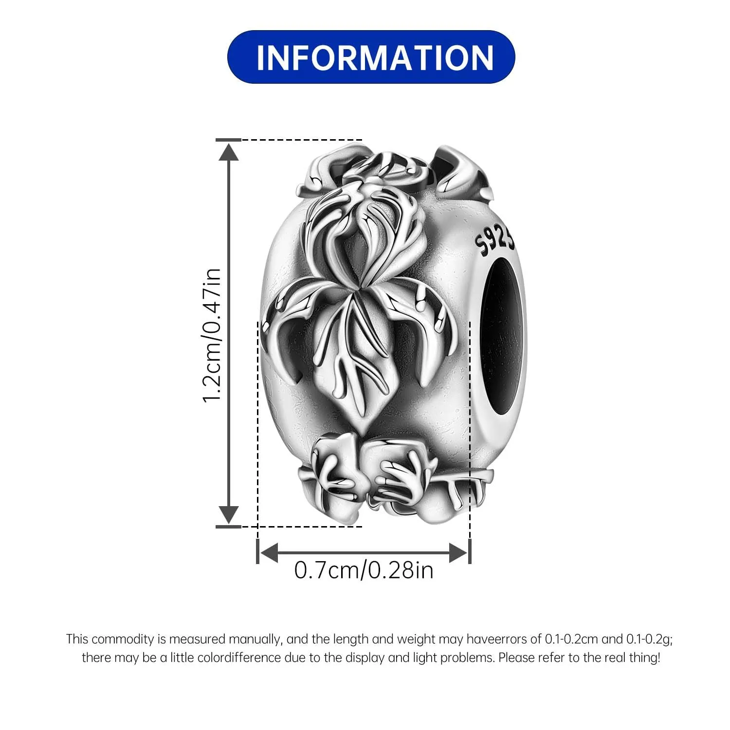 PANPOKI Perline distanziali in argento 925 con zirconia cubica per braccialetto, 2 pezzi - immagine 4