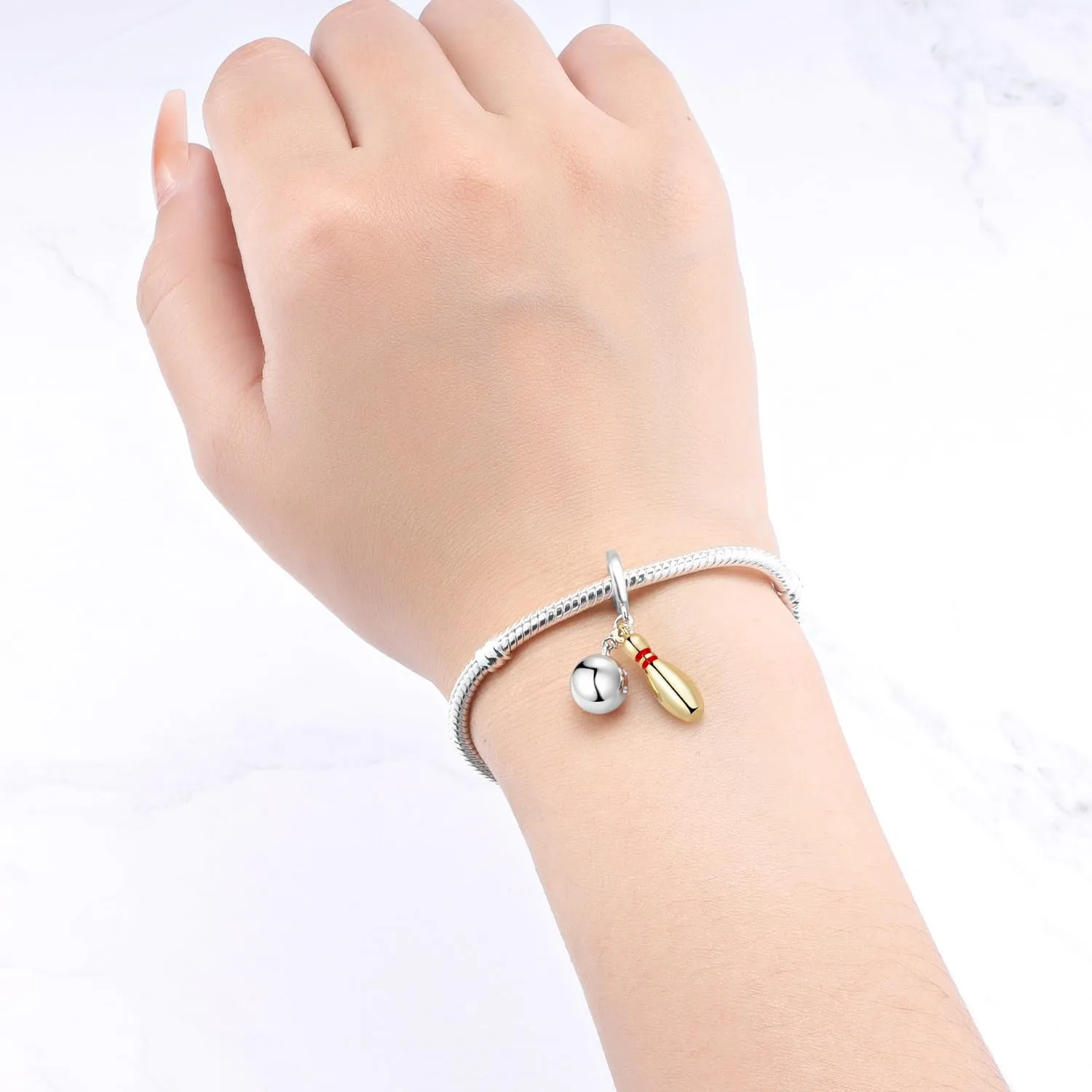 PANPOKI Ciondolo in Argento Sterling 925 da Donna, Sport e Musica, con Zircone - immagine 5