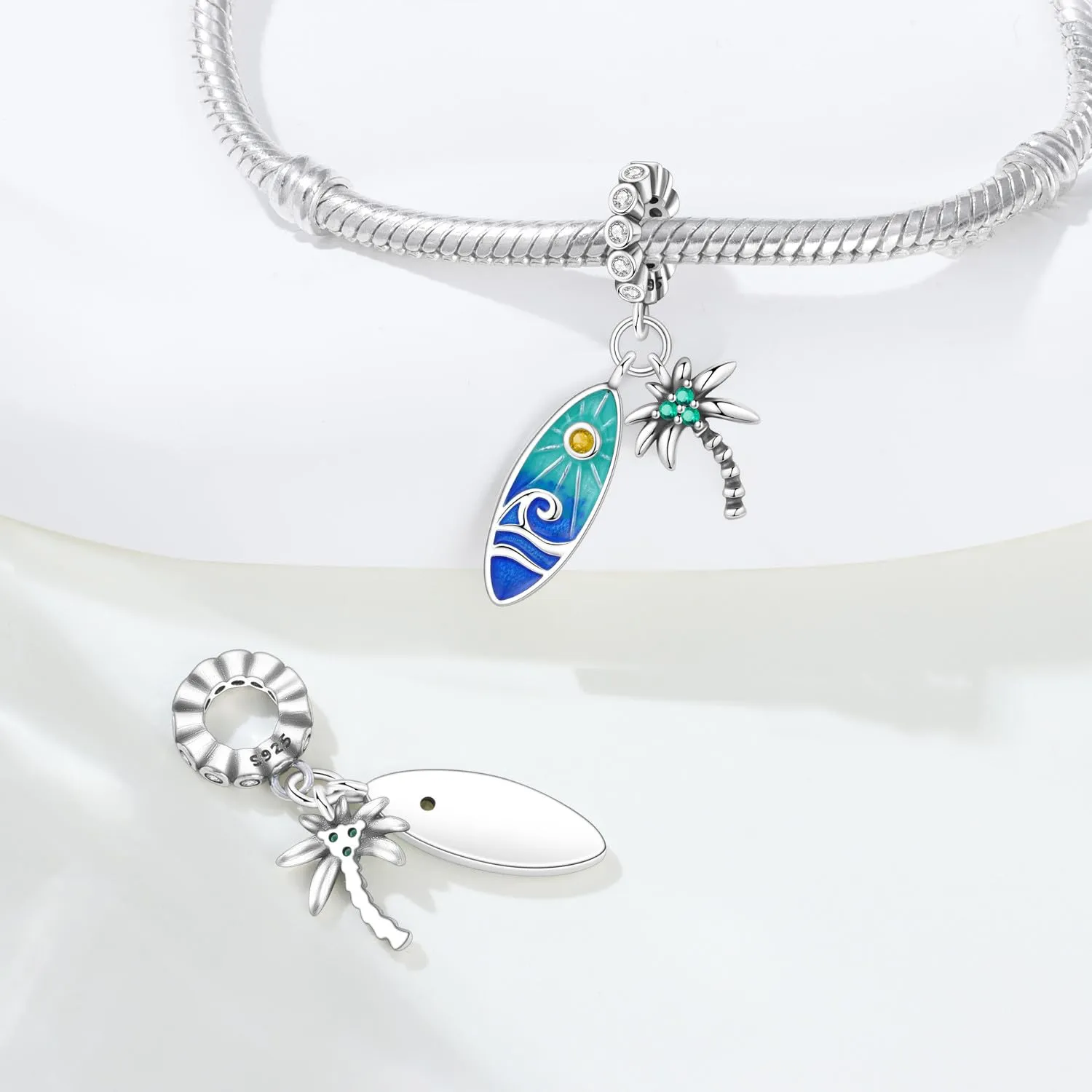 PANPOKI Ciondolo in Argento Sterling 925 da donna, Sport e Hobby, Zircone - immagine 2