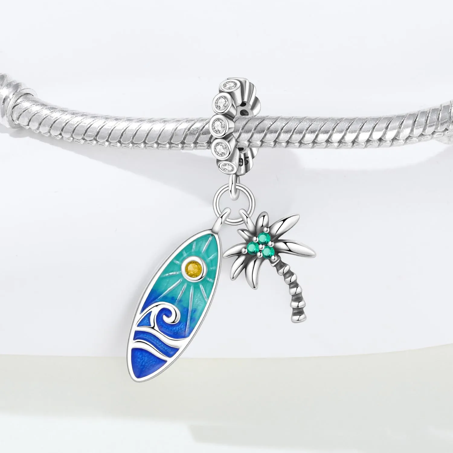 PANPOKI Ciondolo in Argento Sterling 925 da donna, Sport e Hobby, Zircone - immagine 3