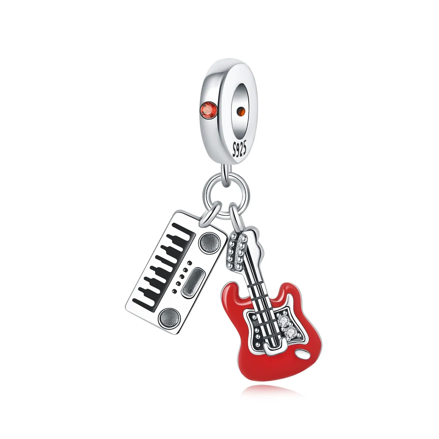 PANPOKI Ciondolo in Argento Sterling 925 con Zircone per Donna, Sport e Hobby (Musica, Pallavolo, Ping Pong, Bowling, Tennis, Surf) - immagine 1