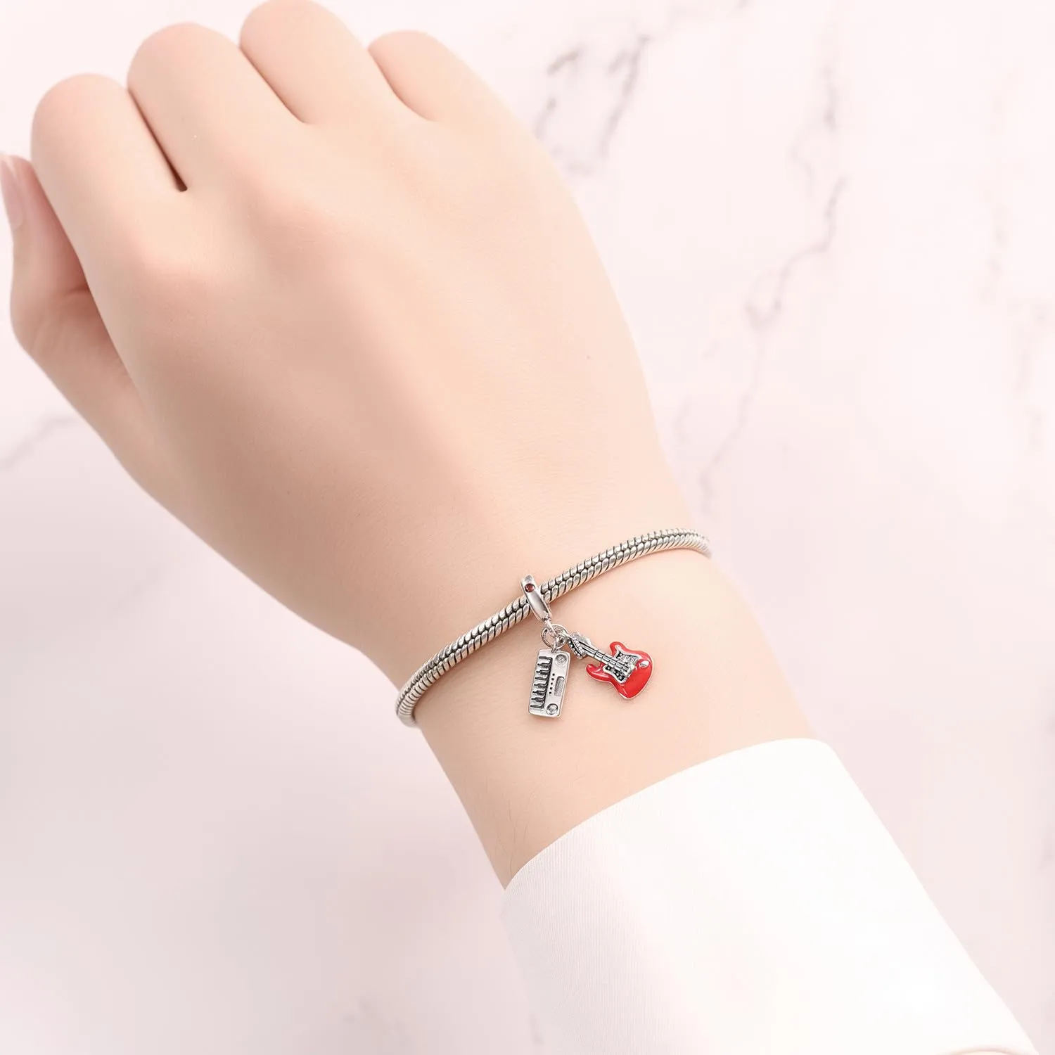 PANPOKI Ciondolo in Argento Sterling 925 con Zircone per Donna, Sport e Hobby (Musica, Pallavolo, Ping Pong, Bowling, Tennis, Surf) - immagine 5