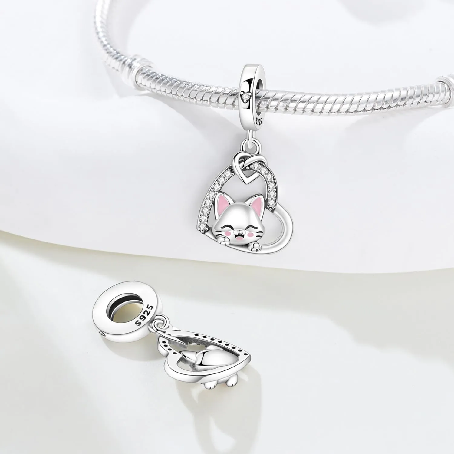 PANPOKI Ciondolo Animali in Argento Sterling 925 per Braccialetti e Collane Europee da Donna - immagine 2