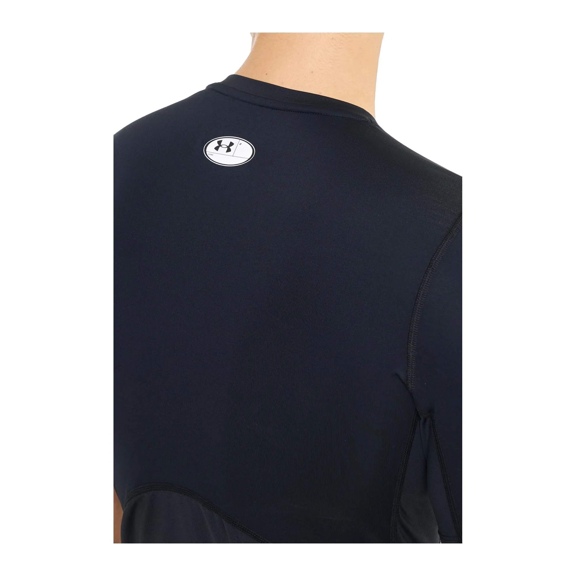 Under Armour Men's HG Armour Comp T-Shirt, Black (001), Medium x Tall - immagine 3