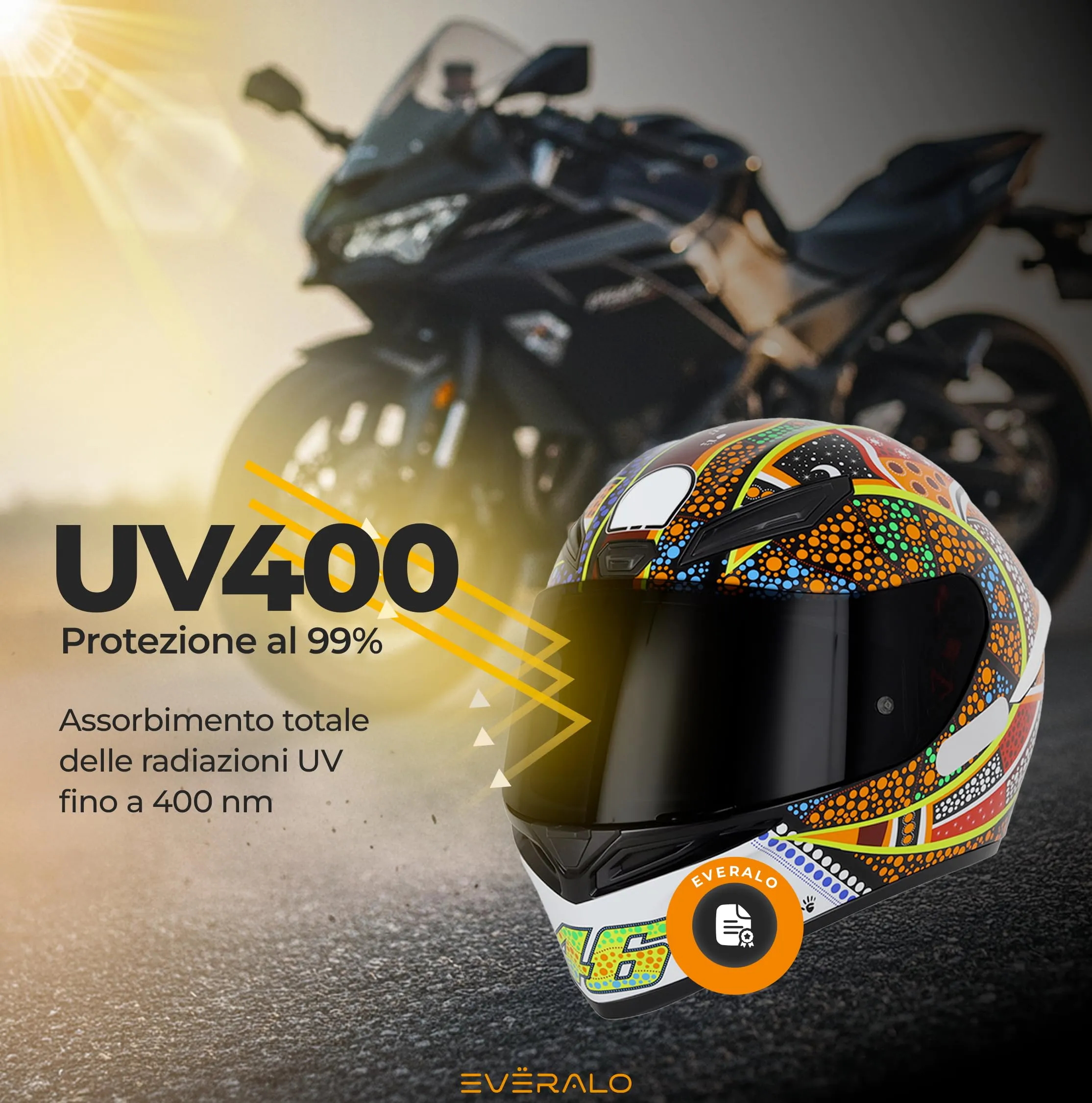 Everalo Visiera per Casco AGV K1, K1s, K3sv, K5, K5s, GT2 - Dark Fume - immagine 9