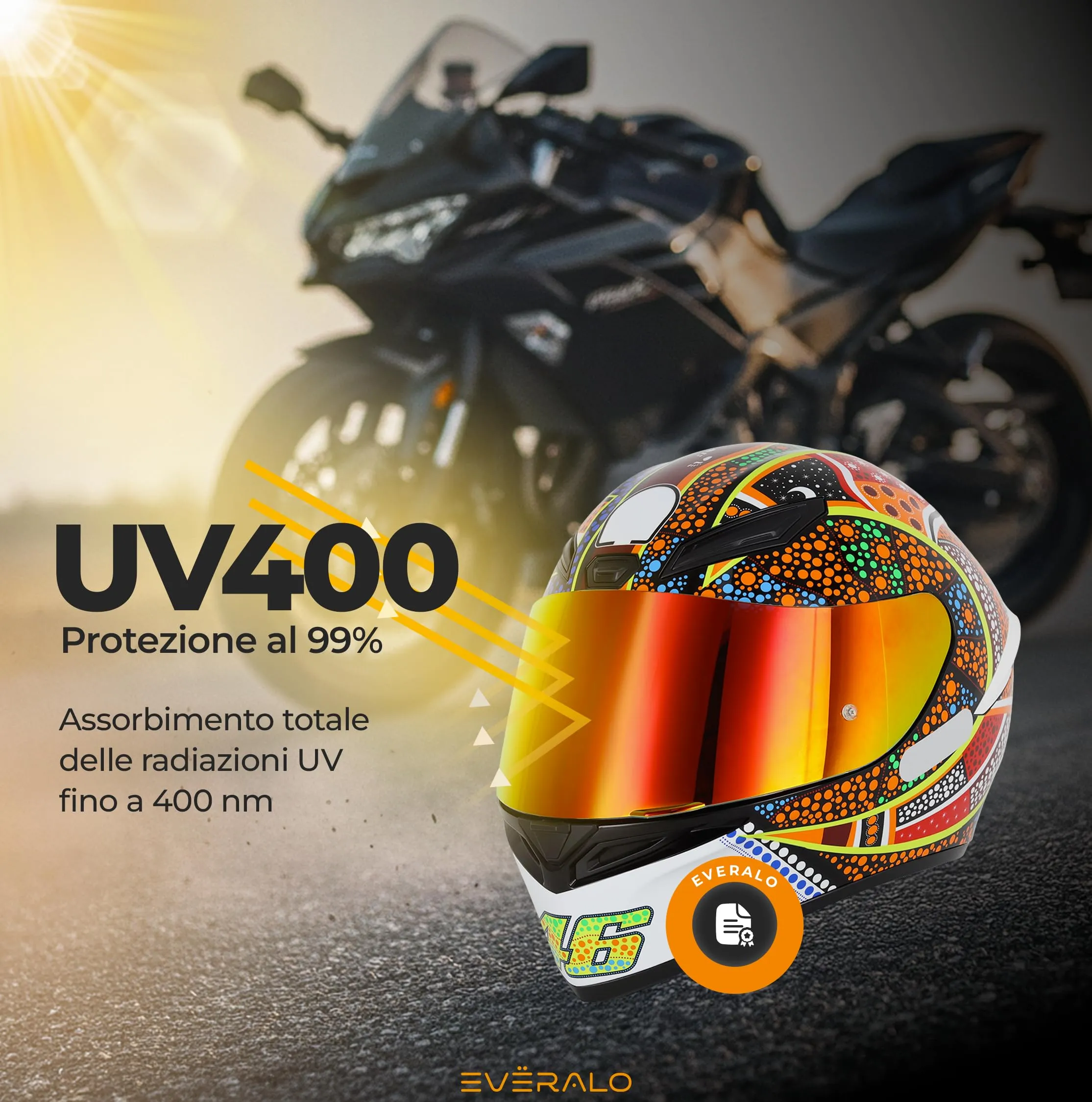 Everalo Visiera per Casco AGV K1, K1s, K3sv, K5, K5s, GT2 - immagine 9