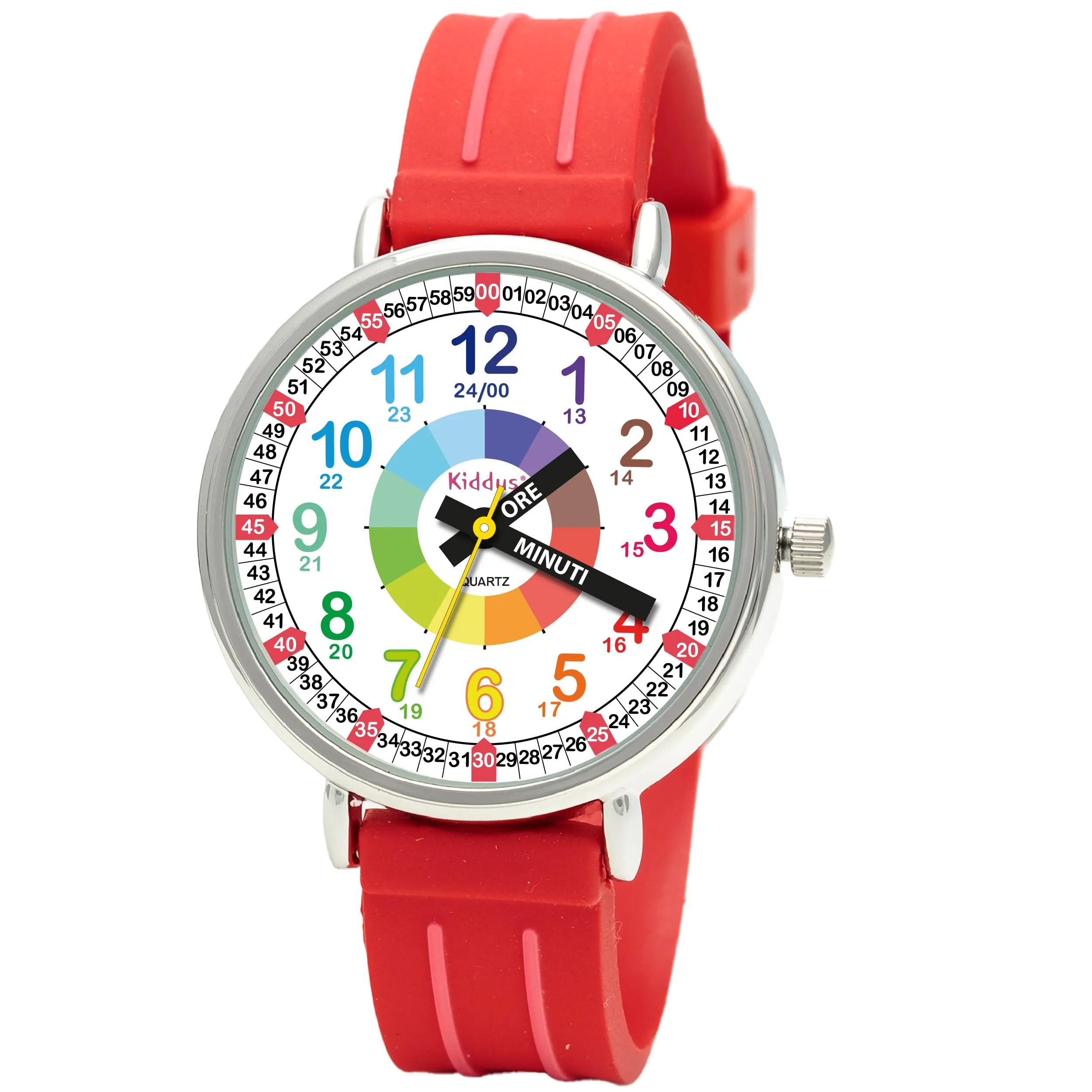 Kiddus Orologio Educativo Analogico per Bambini 5-10 Anni, Movimento Giapponese - immagine 1