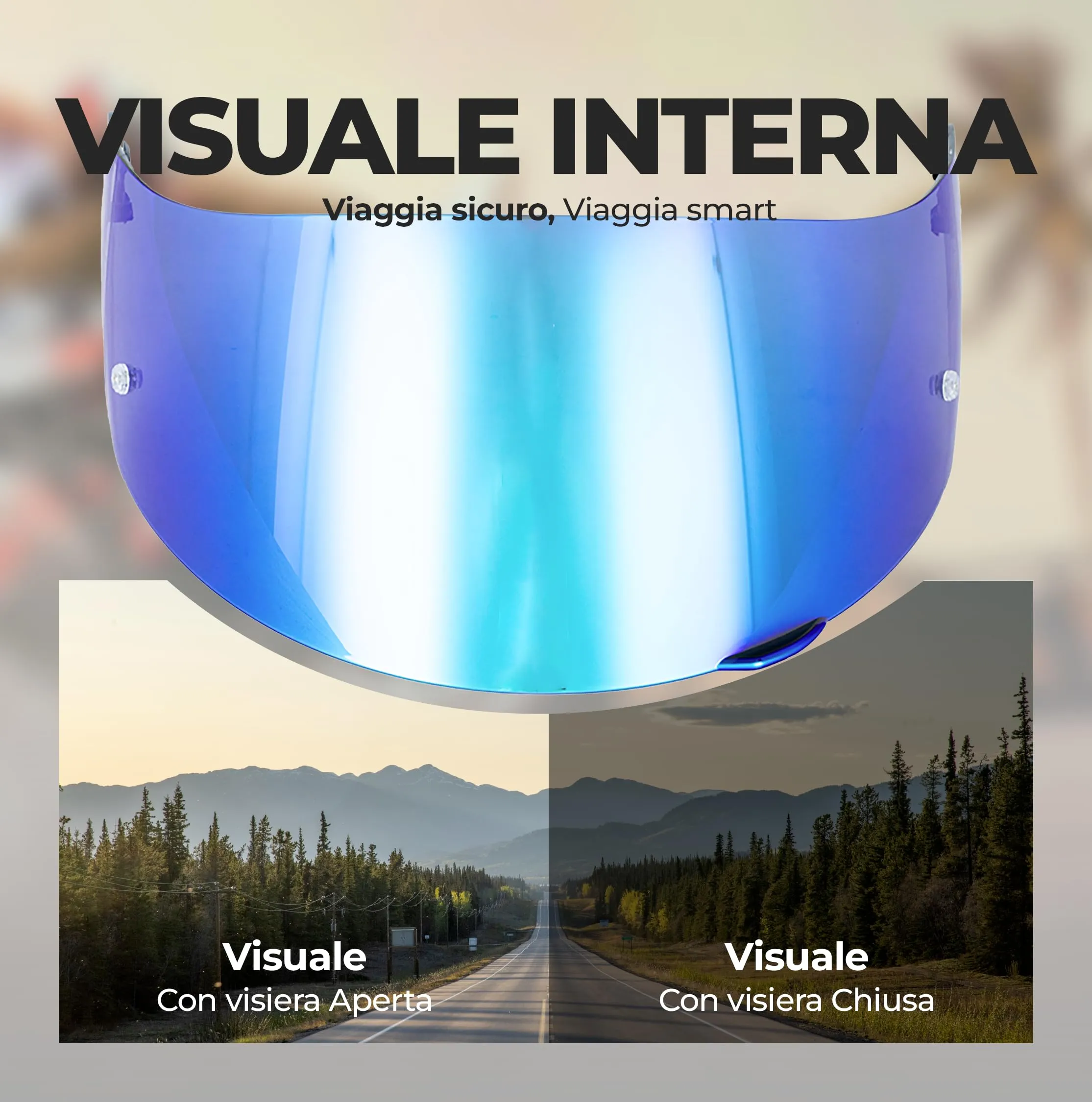 Everalo Visiera per Casco AGV K1 K1s K3sv K5 K5s GT2 - immagine 6
