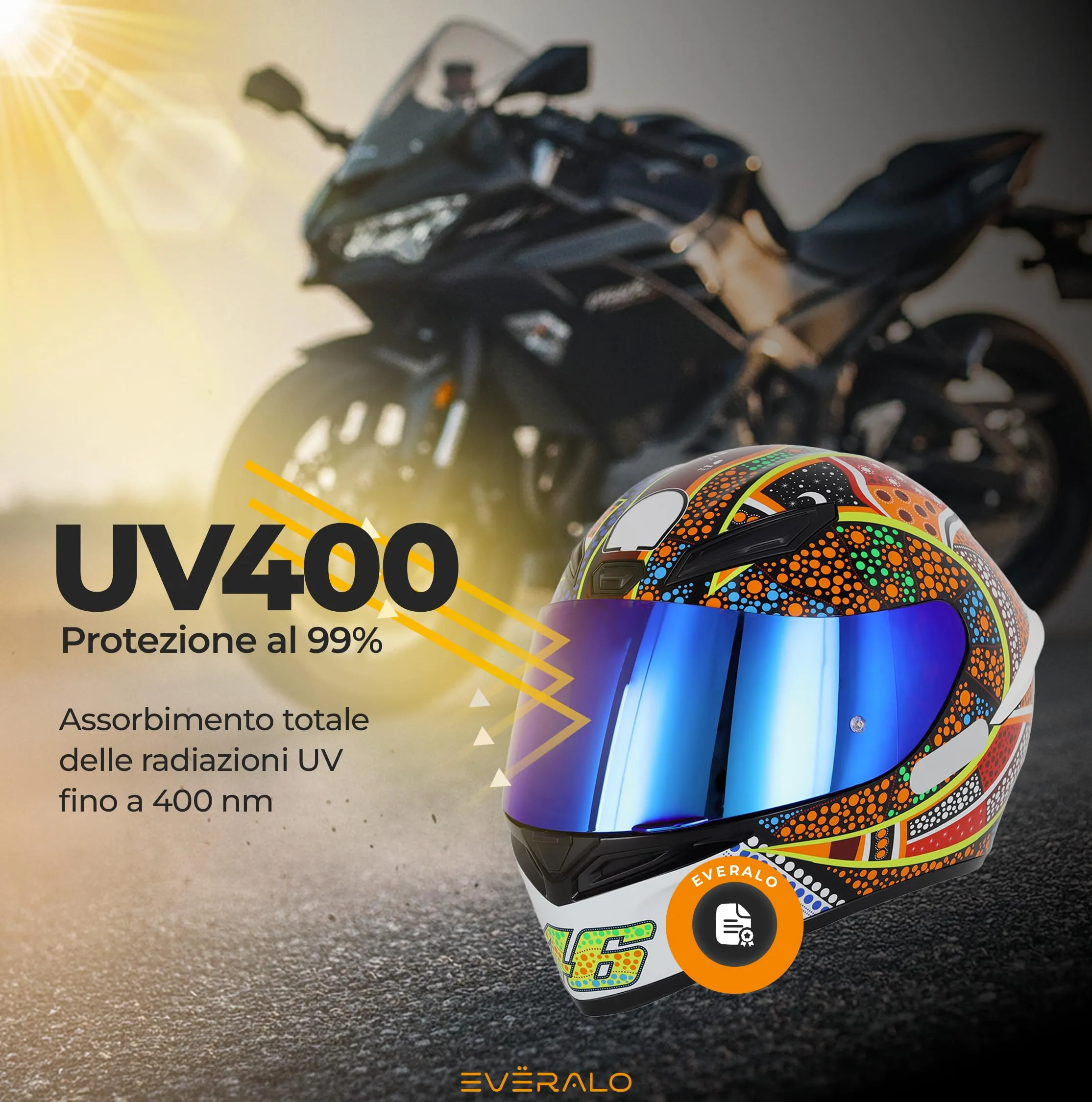 Everalo Visiera per Casco AGV K1 K1s K3sv K5 K5s GT2 - immagine 9
