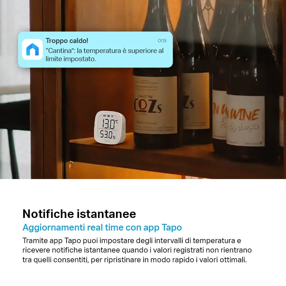 Tapo T315 Sensore Temperatura e Umidità Smart con Display E-Ink 2.7" - immagine 3