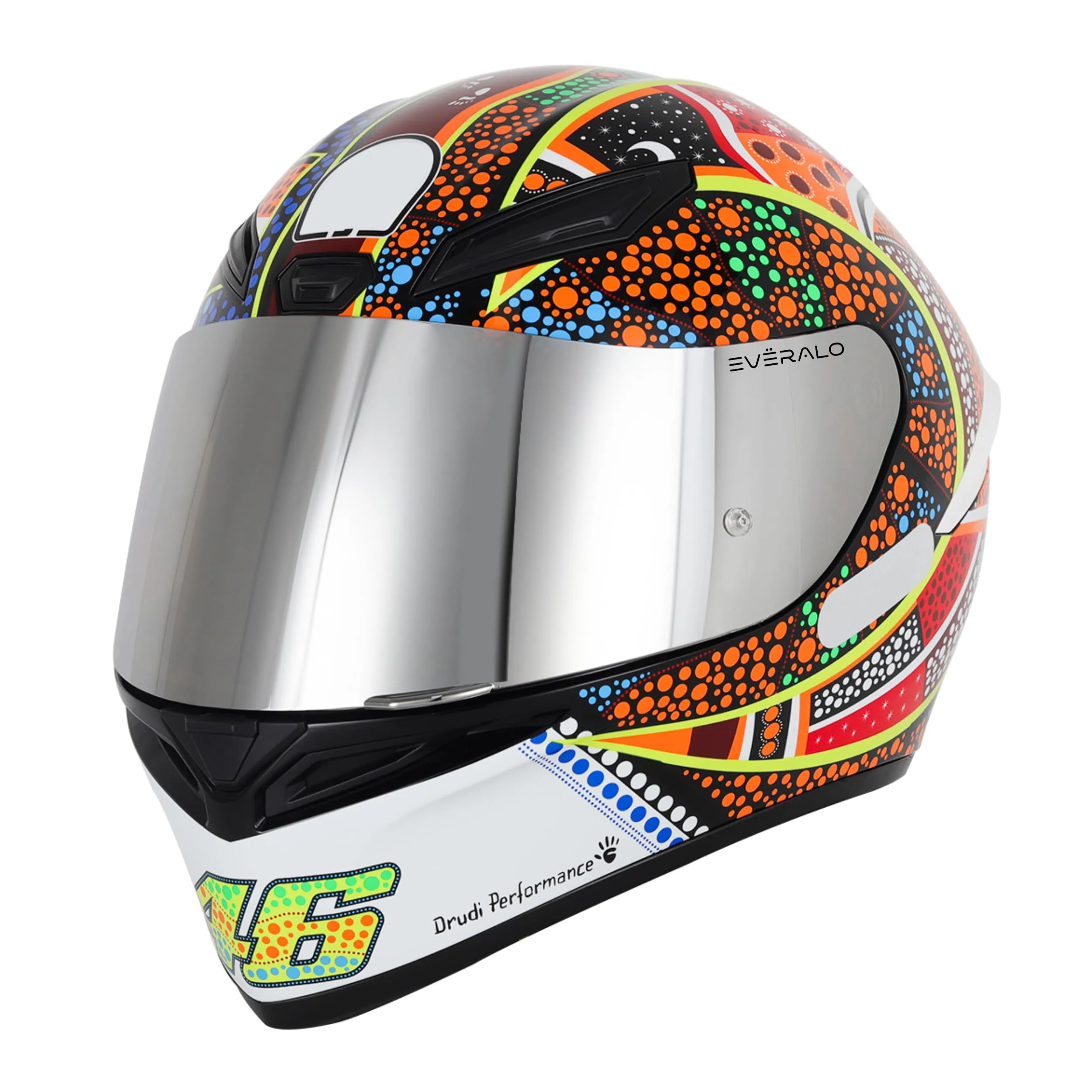 Everalo Visiera per Casco AGV K1 K1s K3sv K5 K5s GT2 Argento Cromo - immagine 4