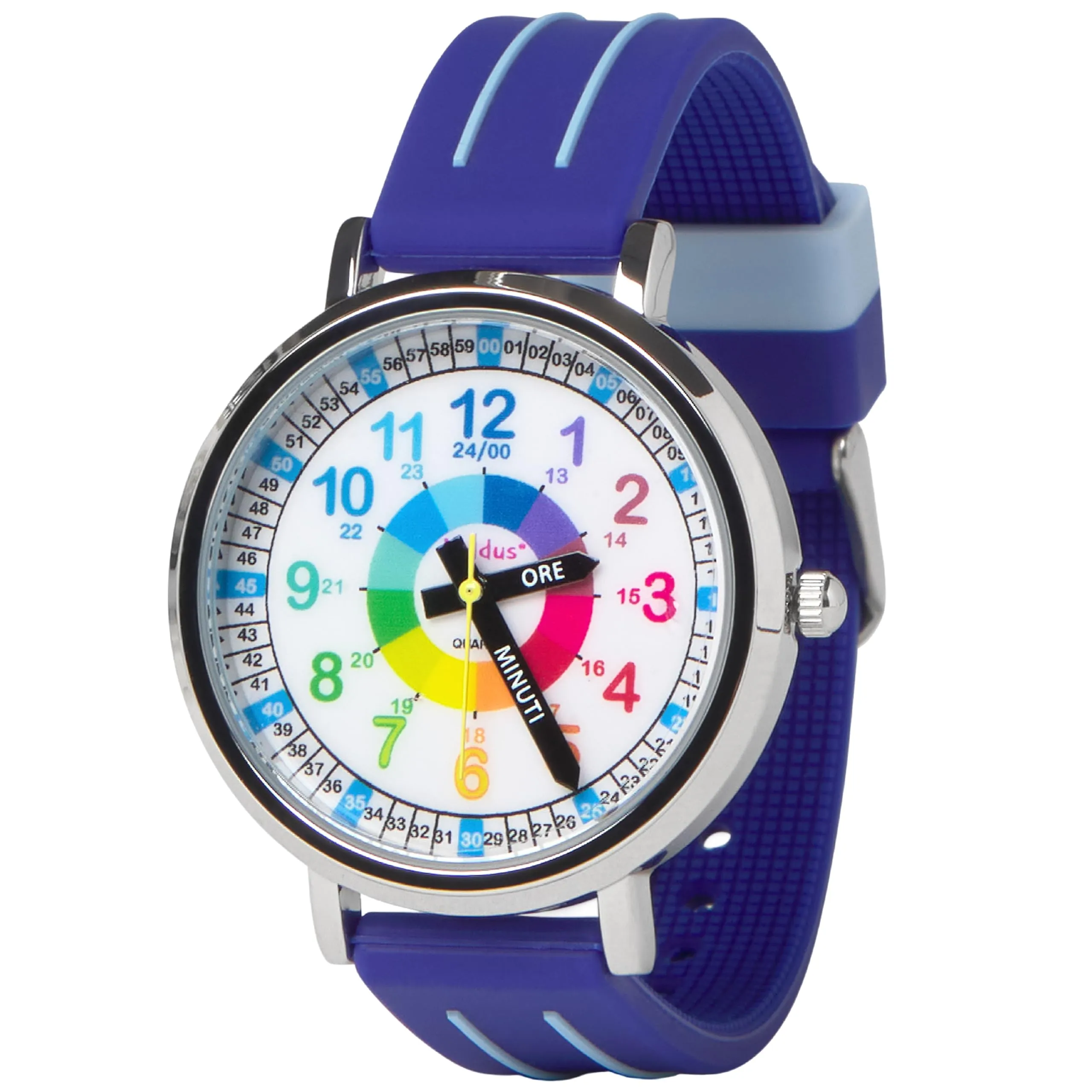 Kiddus Orologio Educativo Analogico per Bambini 5-10 Anni, Impermeabile 5ATM, Movimento Giapponese - immagine 1
