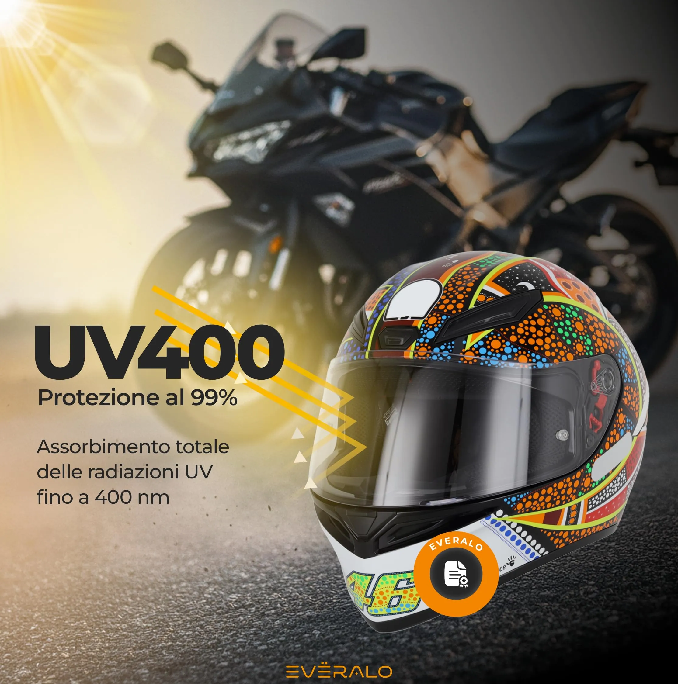 Everalo Visiera per Casco AGV K1, K1s, K3sv, K5, K5s, GT2 - immagine 8