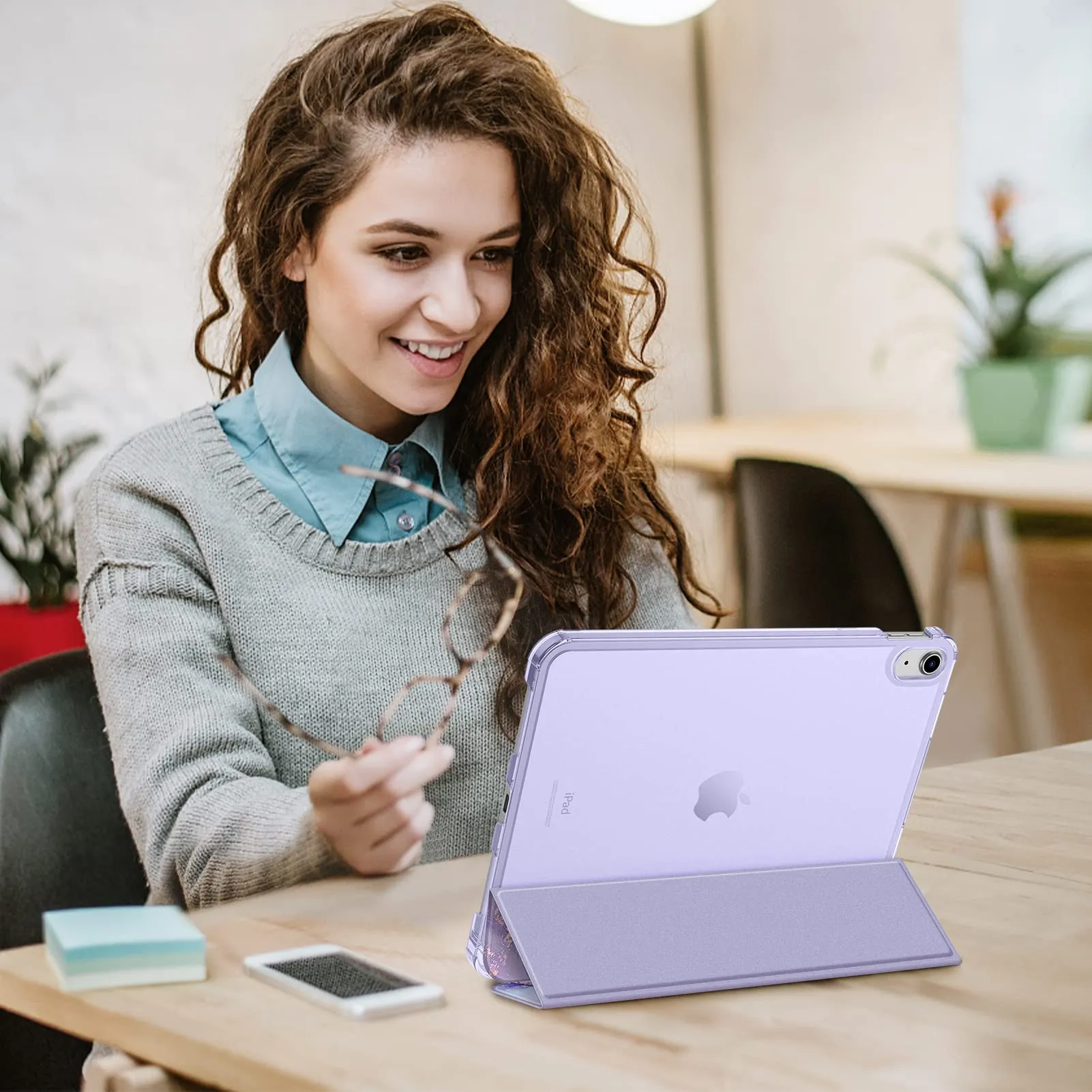 FINTIE Cover for iPad 11th Gen 11" (2025) and iPad 10th Gen 10.9" (2022) - Lilla Marble Animalier Synthetic Leather Case - immagine 9