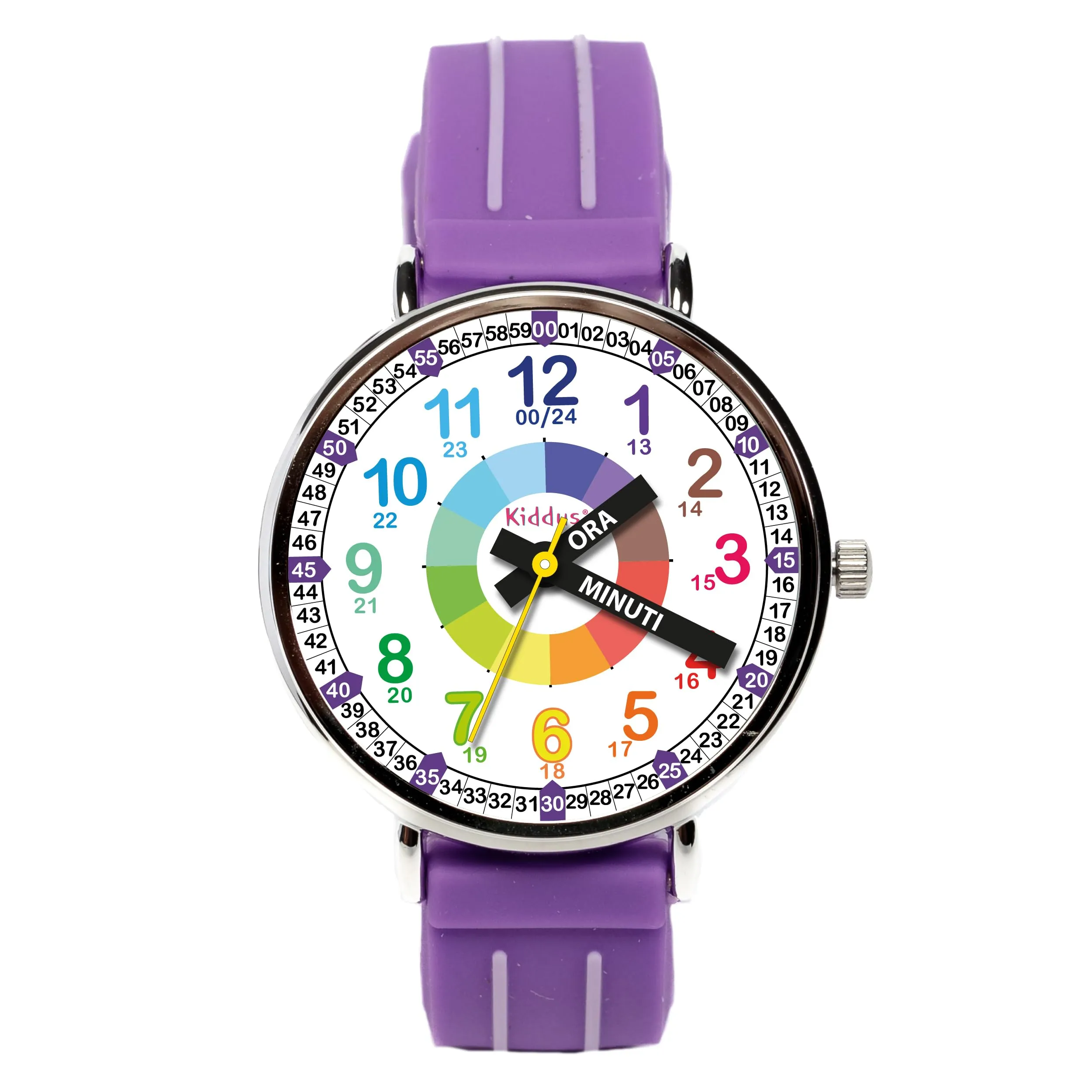 Kiddus Orologio Educativo Analogico per Bambini 5-10 Anni, Movimento Giapponese, WA376 - immagine 5