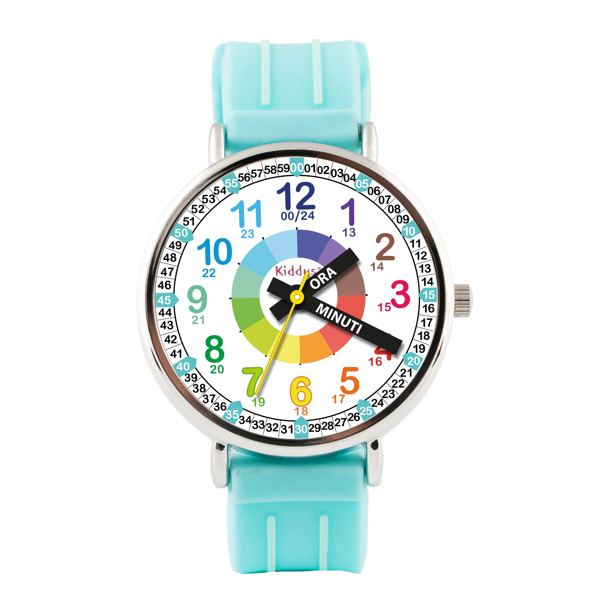 Kiddus Orologio Educativo Analogico per Bambini 5-10 Anni, Movimento Giapponese, WA378 - immagine 5