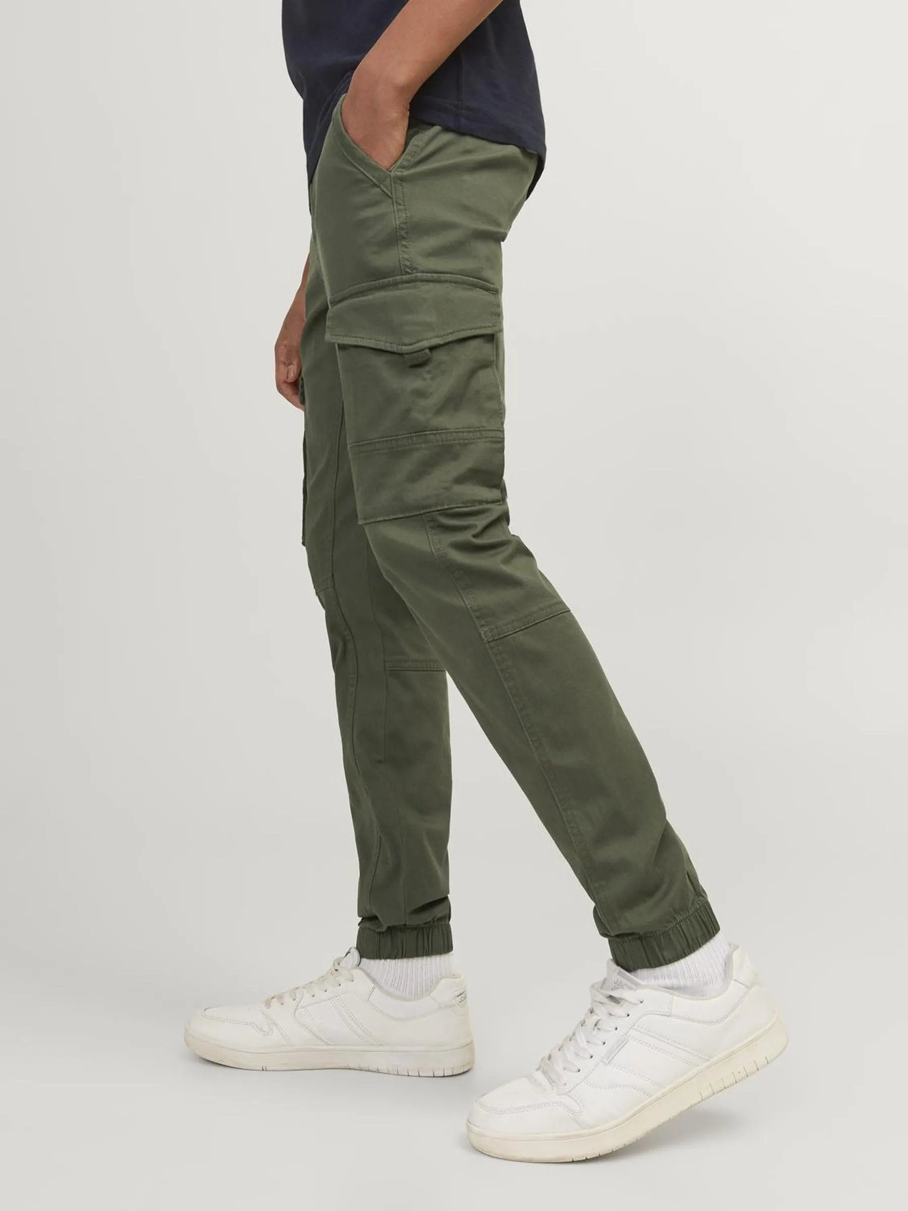 Jack & Jones Pantaloni Cargo da Uomo Slim Fit, Olive Night, 38W x 32L - immagine 7