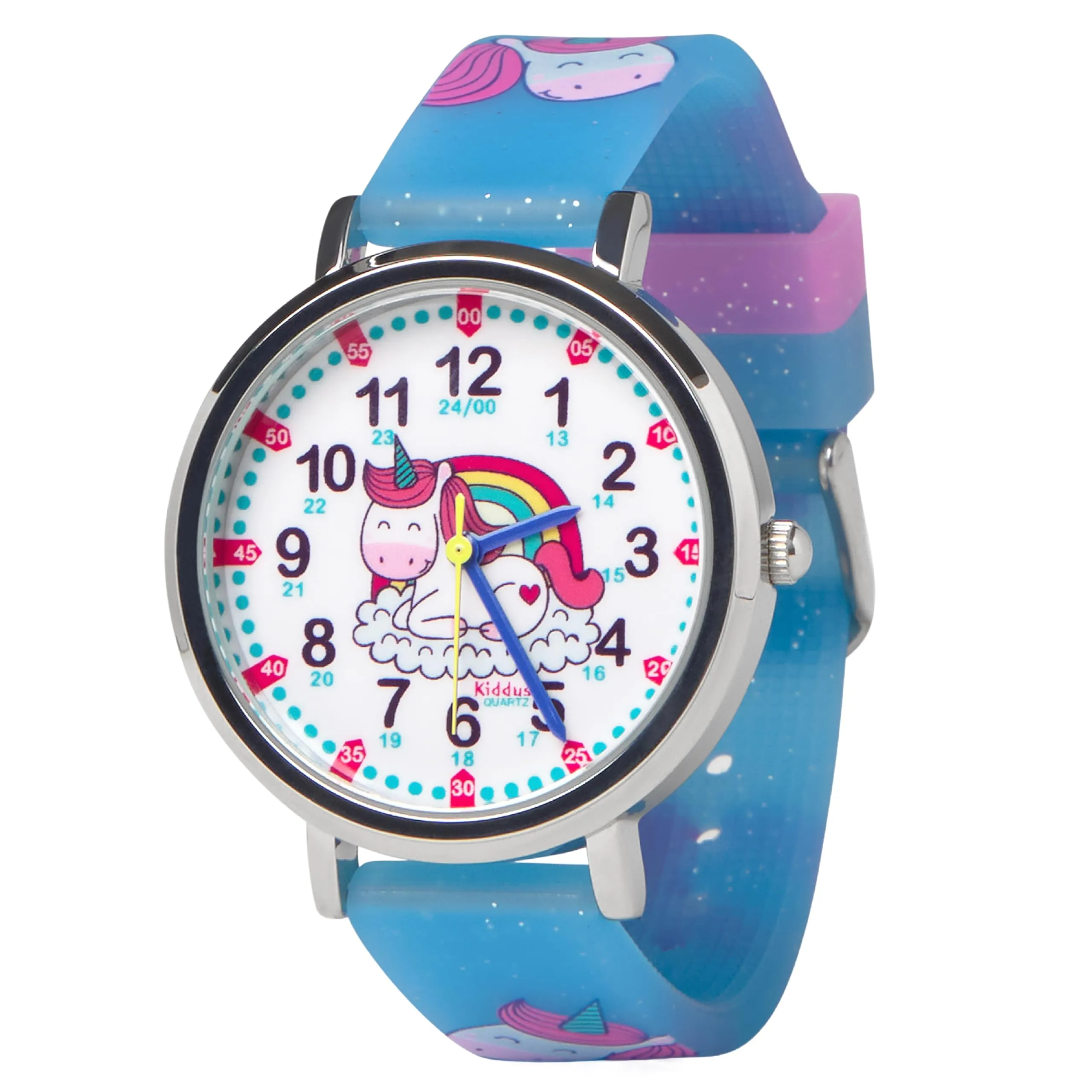 Kiddus Orologio Educativo Analogico per Bambini 5-10 Anni, Movimento Giapponese - immagine 1