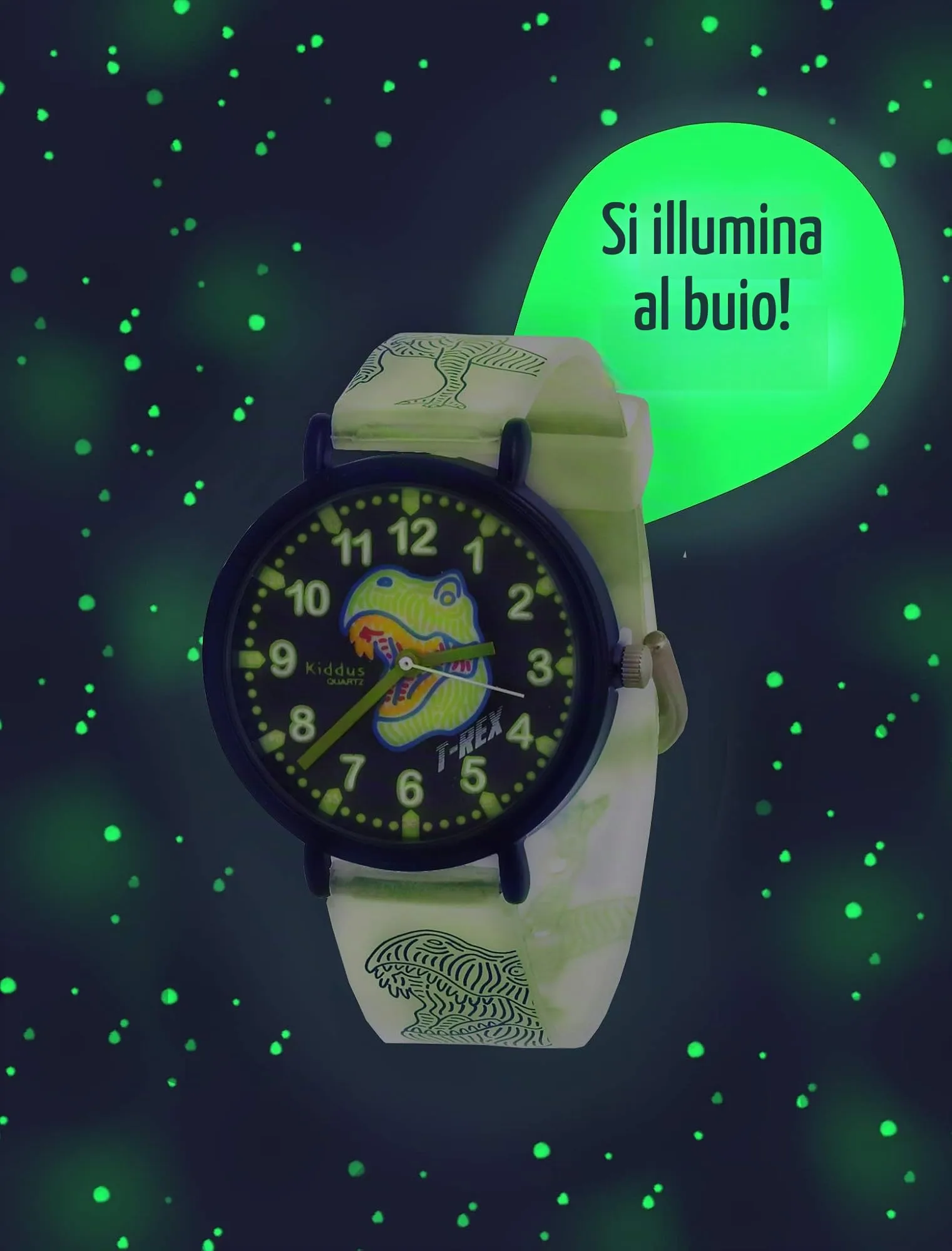 Kiddus Orologio Educativo Analogico per Bambini 5-10 Anni, Movimento Giapponese - immagine 2