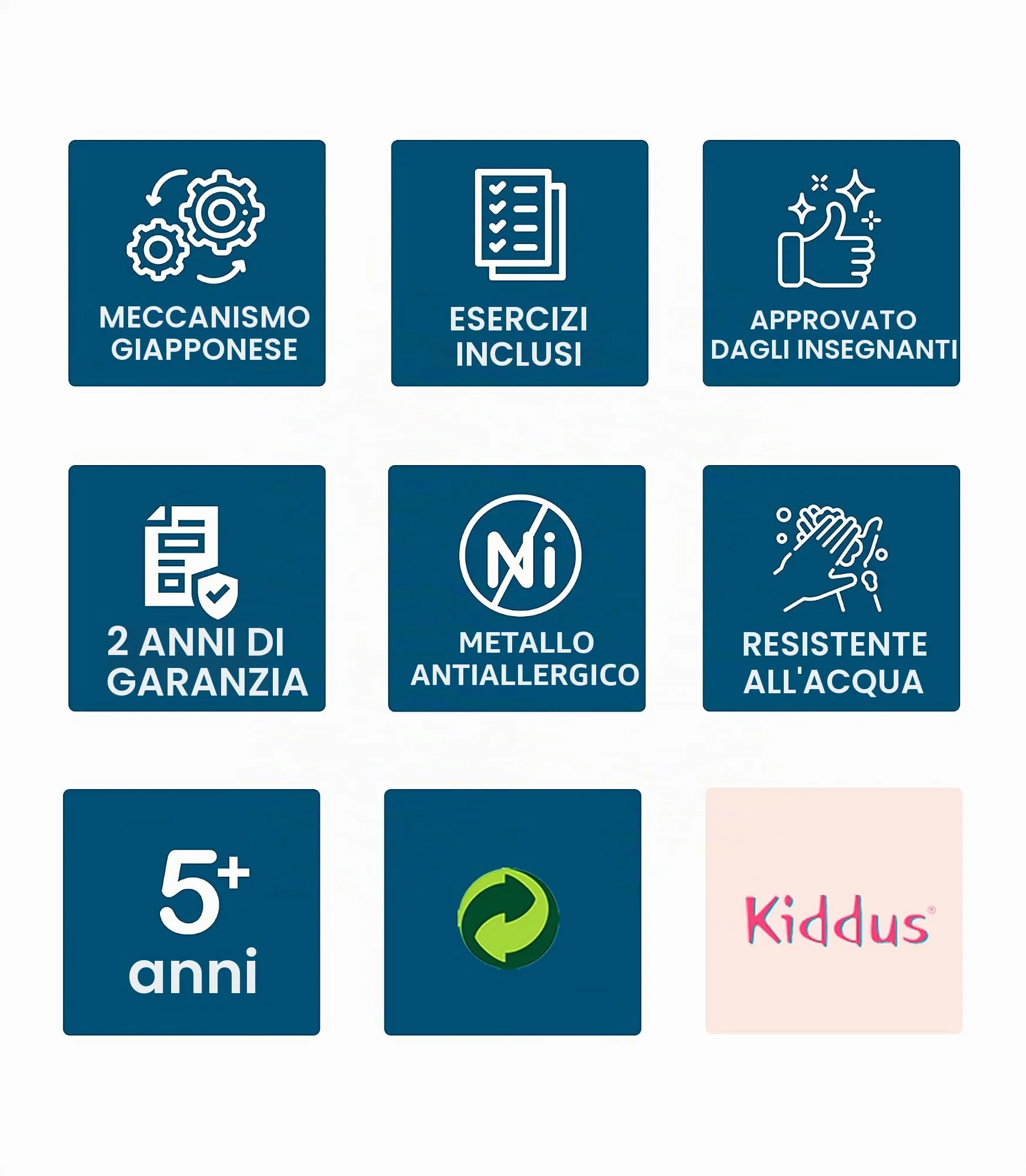 Kiddus Orologio Educativo Analogico per Bambini 5-10 Anni, Movimento Giapponese - immagine 5