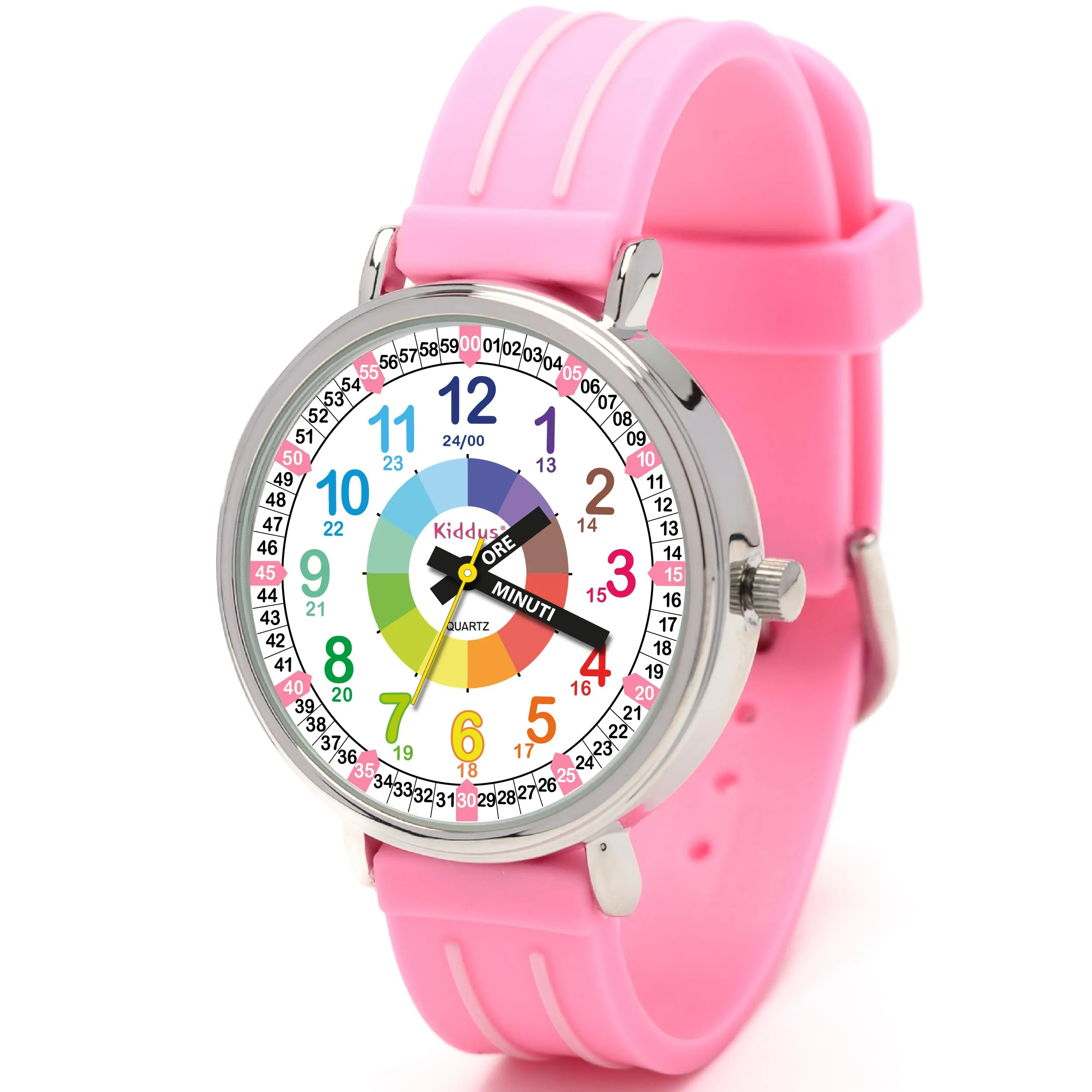 Kiddus Orologio Educativo Analogico per Bambini 5-10 Anni, Movimento Giapponese - immagine 1