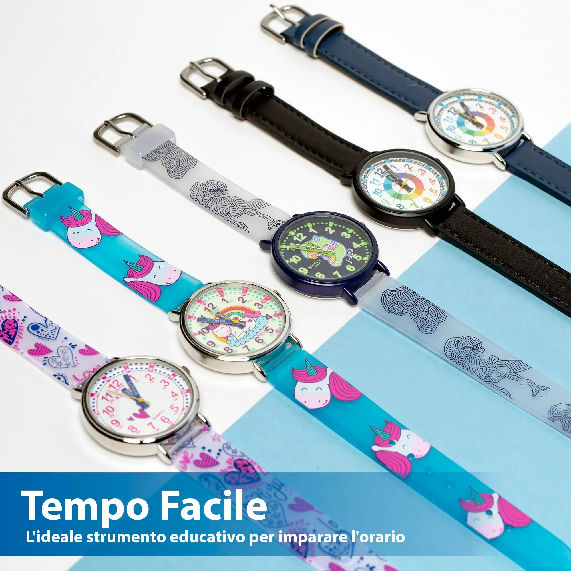 Kiddus Orologio Educativo Analogico per Bambini 5-10 Anni, Movimento Giapponese - immagine 7