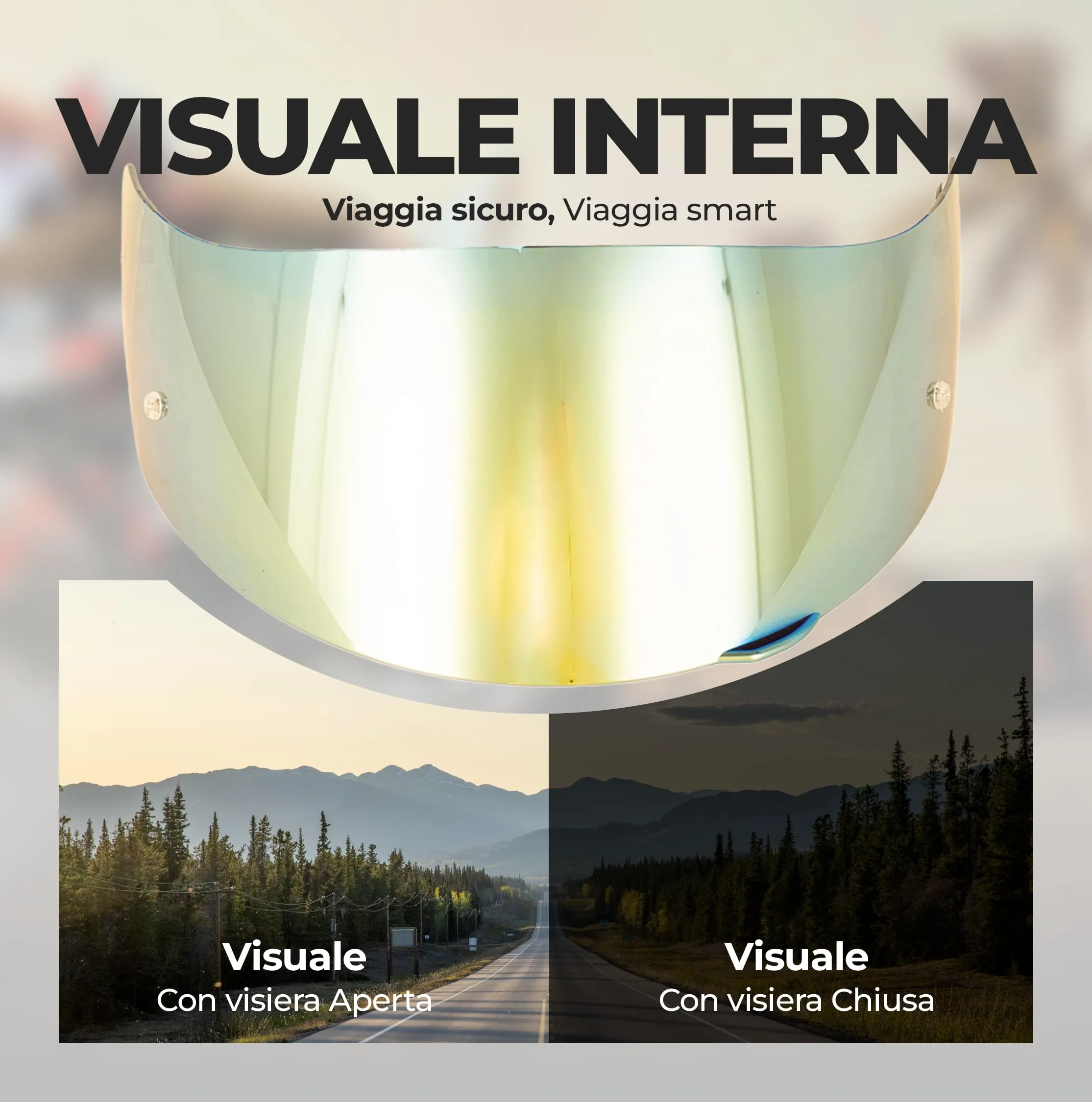 Everalo Visiera per Casco AGV K1 K1s K3sv K5 K5s GT2 - immagine 6