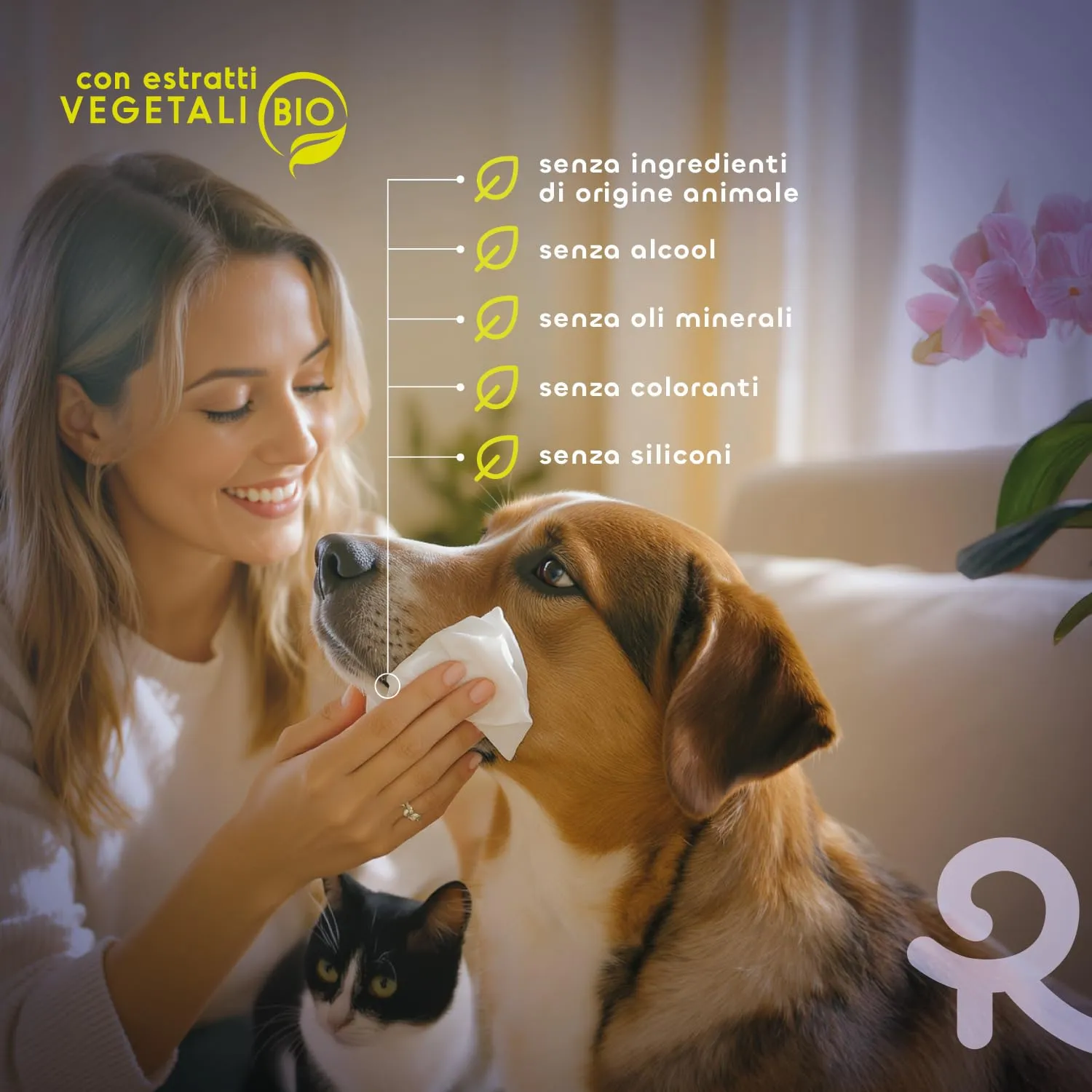 Record Salviette Igienizzanti per Cani e Gatti Aroma Muschio, 40 pz - immagine 4
