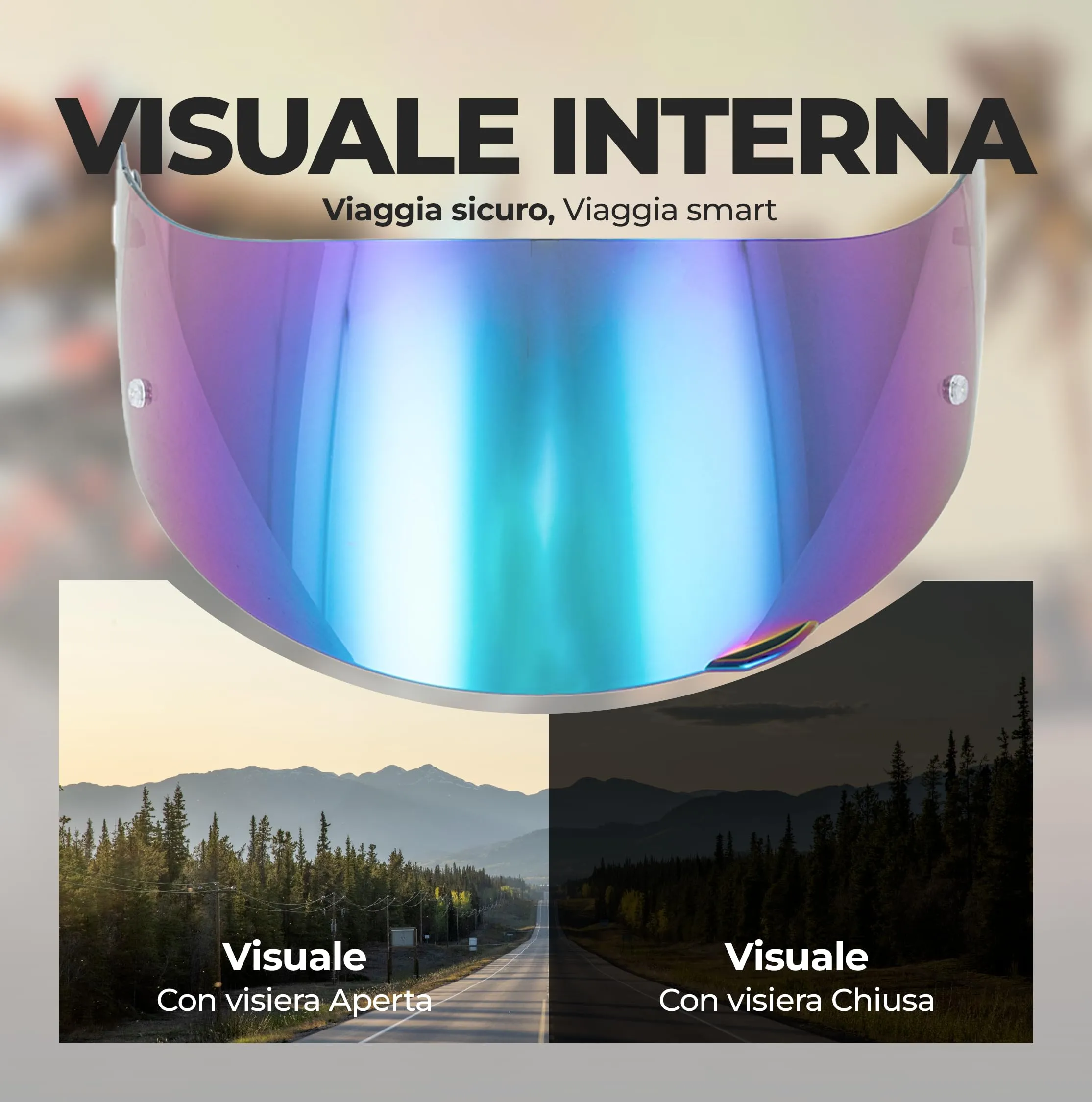 Everalo Visiera per Casco AGV K1 K1s K3sv K5 K5s GT2 - immagine 6