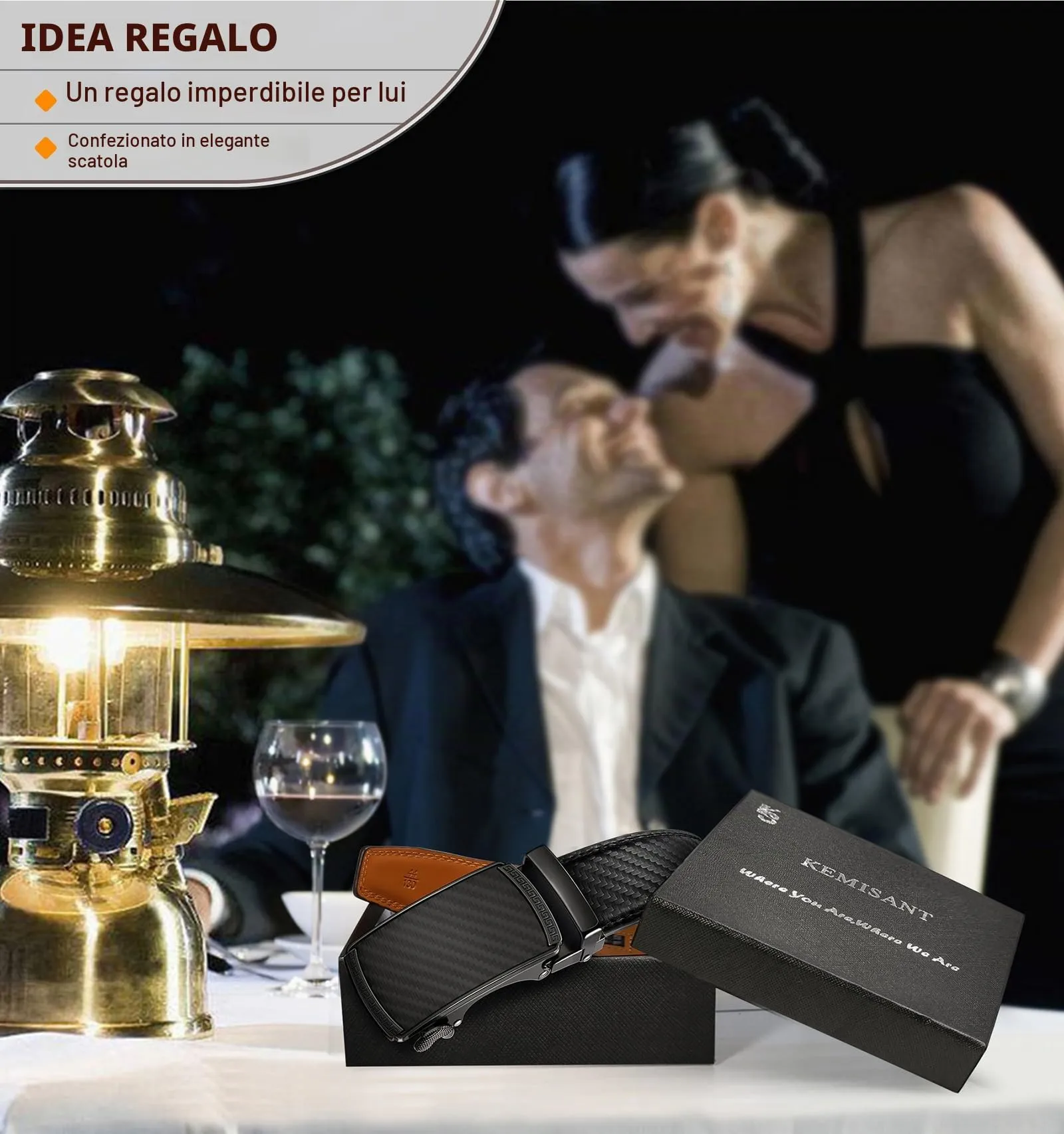 BULLIANT Cintura Uomo in Pelle con Fibbia Automatica a Cricchetto 35mm, Nero 2943, 140cm (vita 42-48) - immagine 9
