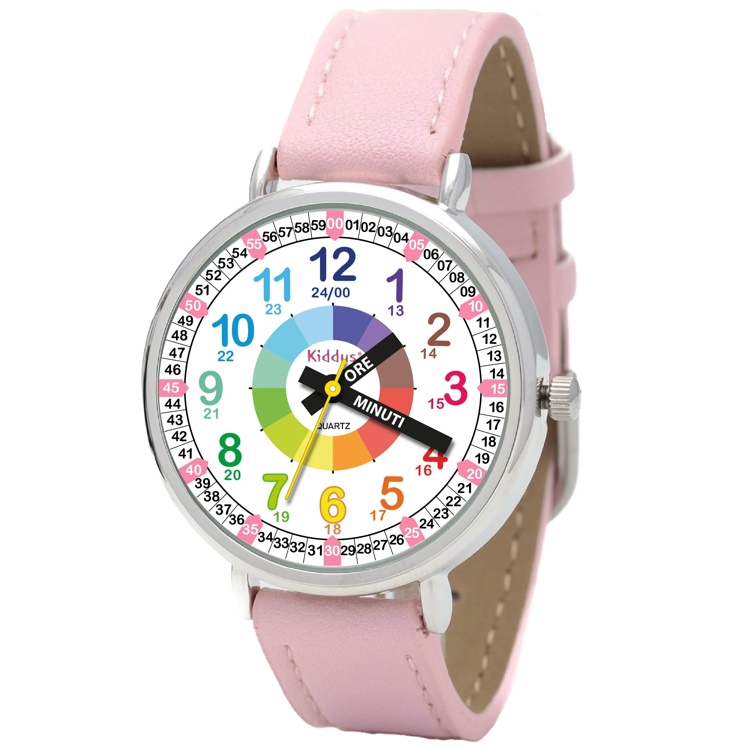 Kiddus Orologio Educativo Analogico per Bambini 5-10 Anni, Movimento Giapponese - immagine 1
