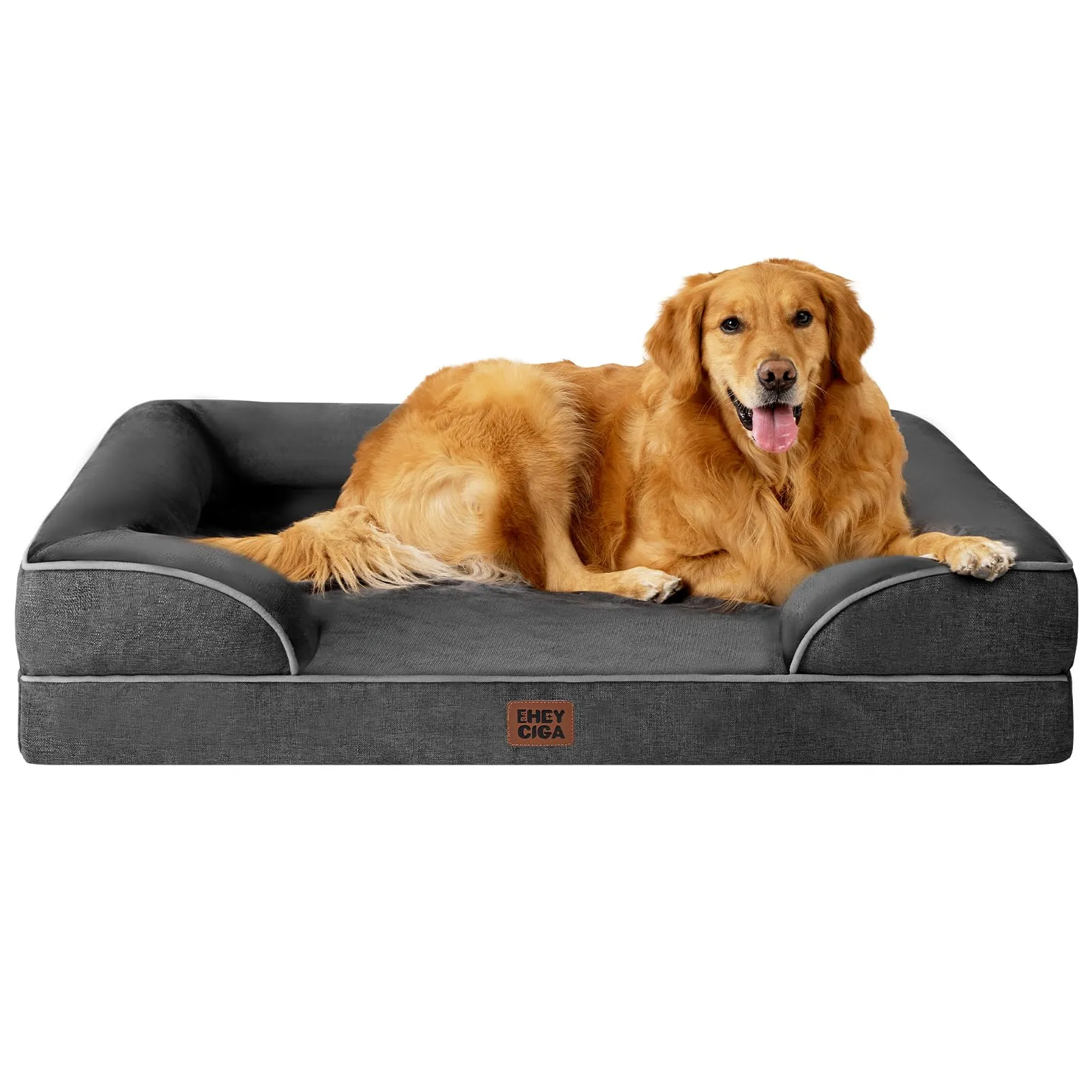 EHEYCIGA Cuccia Cane Interno Taglia Grande, 112x81x16cm, Grigio Scuro - immagine 1