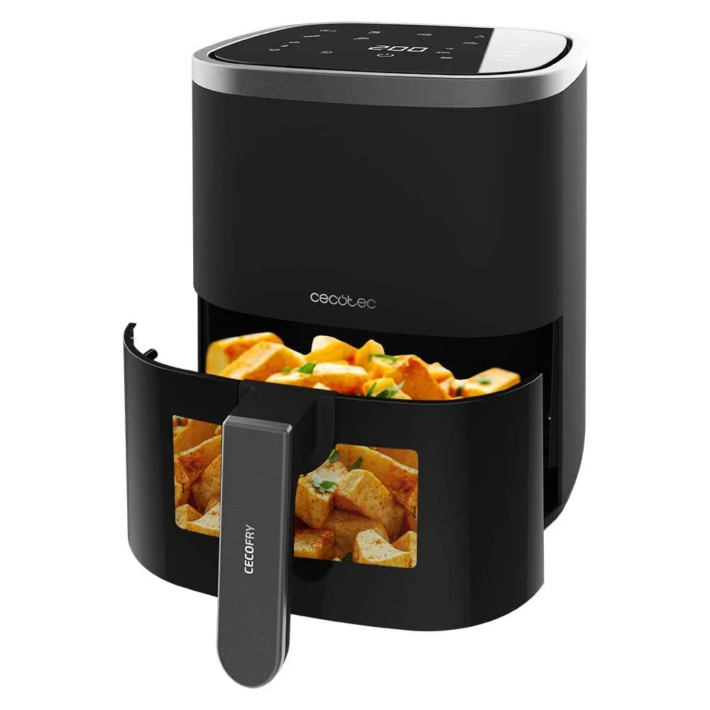 Cecotec Cecofry Fantastik Window 4000 Air Fryer, 1400 W, 4 L, 9 Menu, Controllo Tattile, Tecnologia Perfectcoo - immagine 3