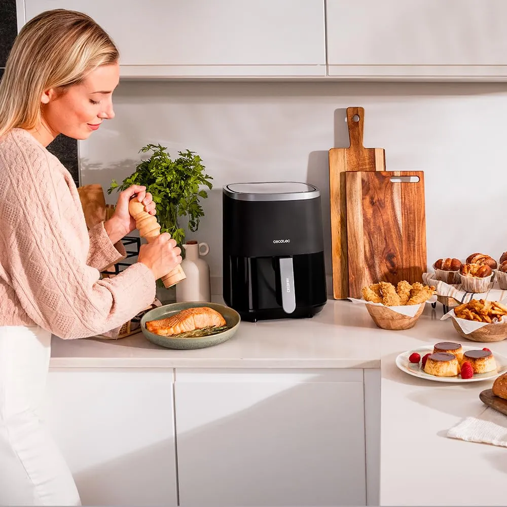 Cecotec Cecofry Fantastik Window 4000 Air Fryer, 1400 W, 4 L, 9 Menu, Controllo Tattile, Tecnologia Perfectcoo - immagine 4