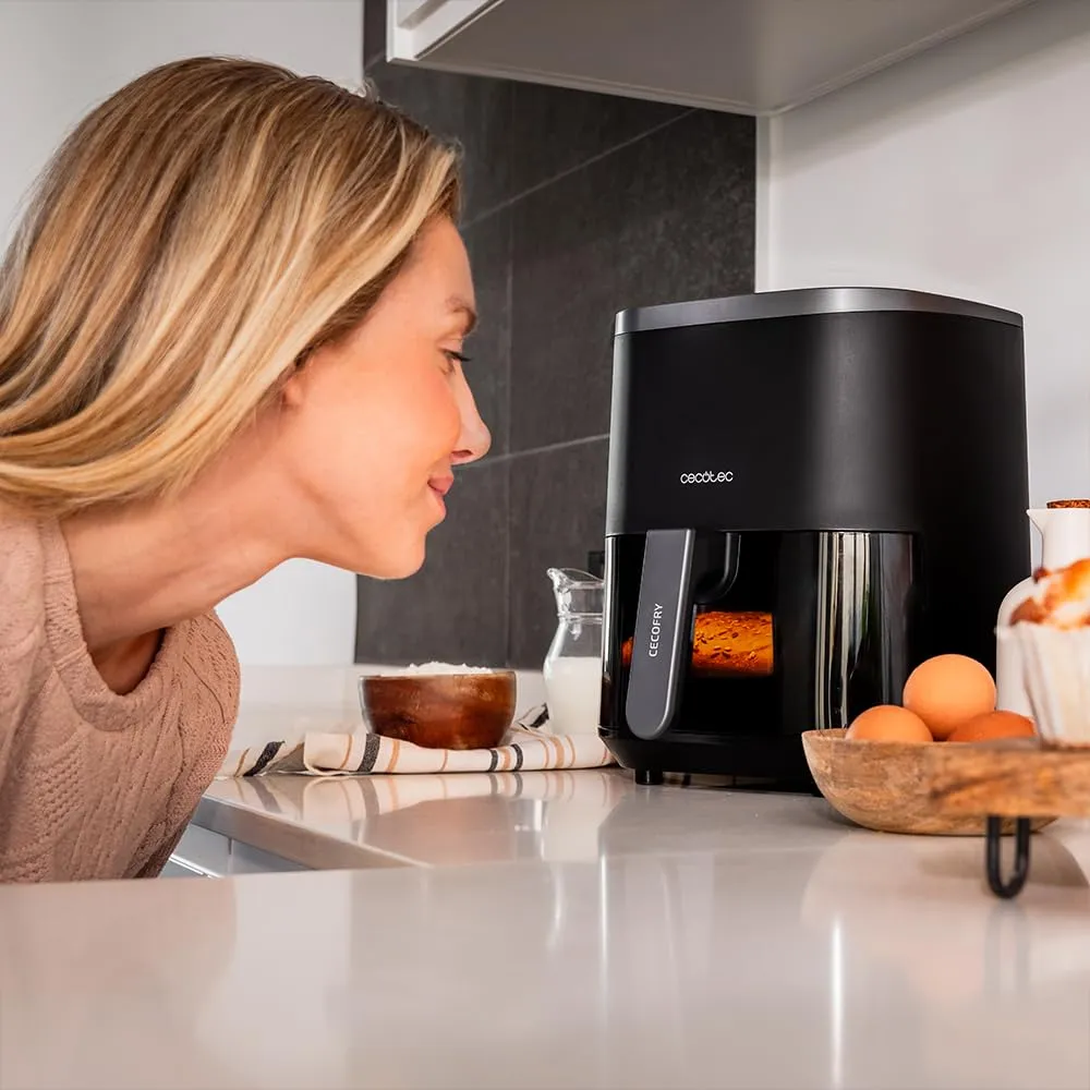 Cecotec Cecofry Fantastik Window 4000 Air Fryer, 1400 W, 4 L, 9 Menu, Controllo Tattile, Tecnologia Perfectcoo - immagine 6