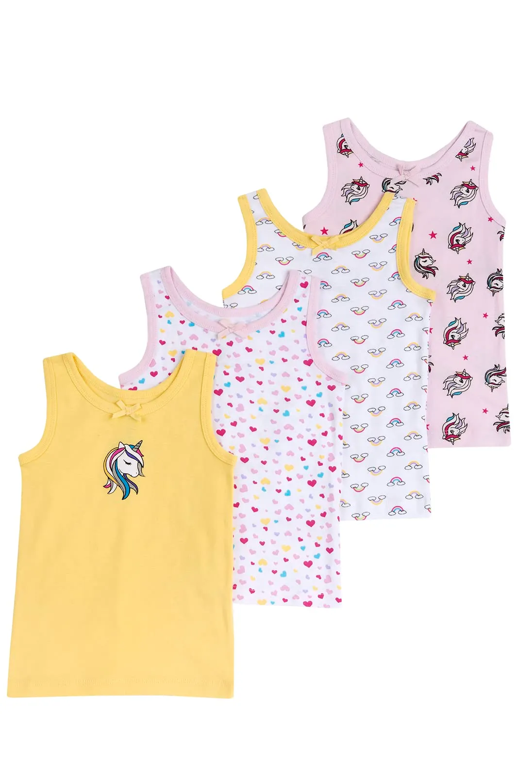 Chicco Set 4 Canottiere 100% Cotone Bianco 6 Anni - immagine 1