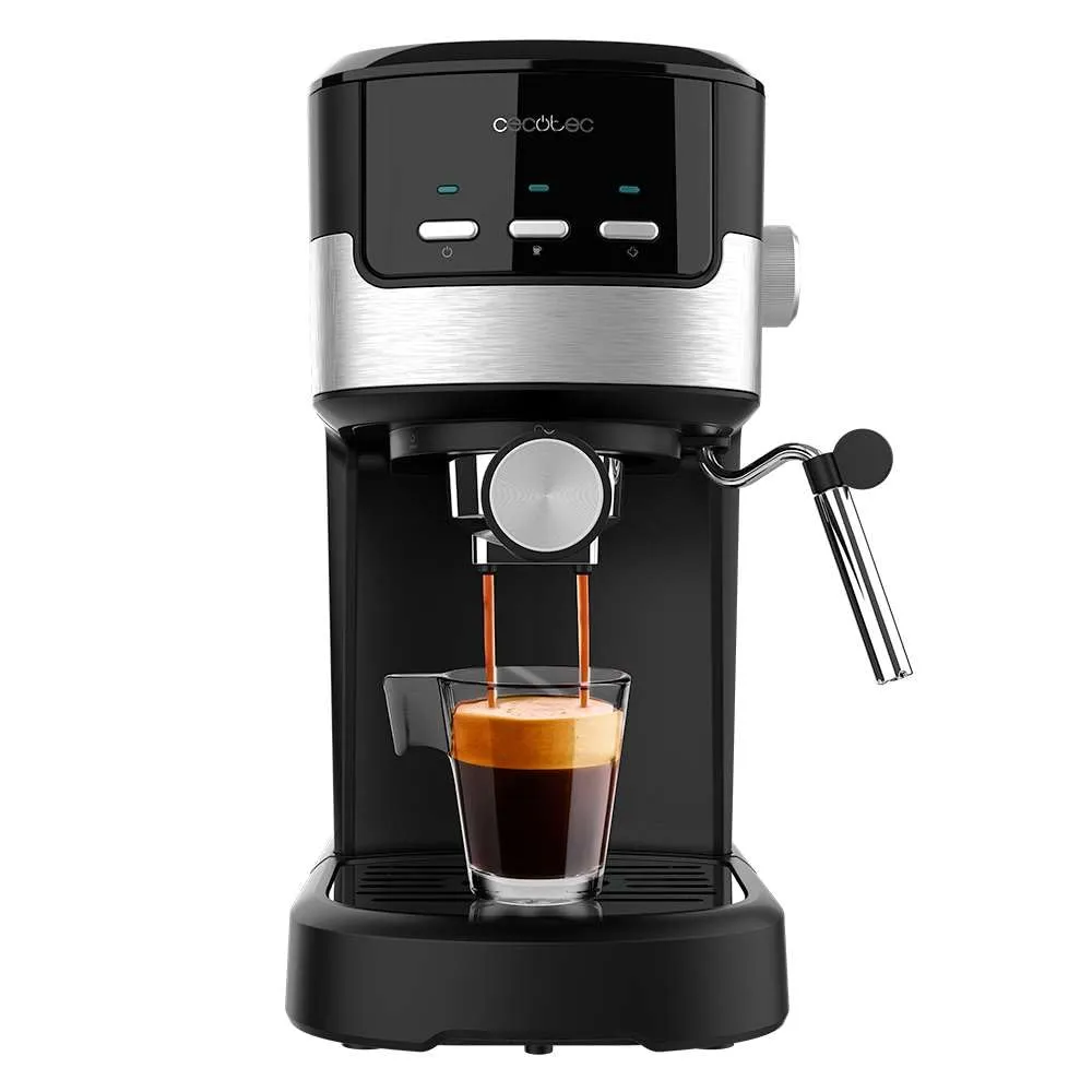 Cecotec Compact Power Espresso 20 Pecan, 1100 W, 20 bar, sistema Thermoblock, vaporizzatore orientabile, 1,25 litri - immagine 1