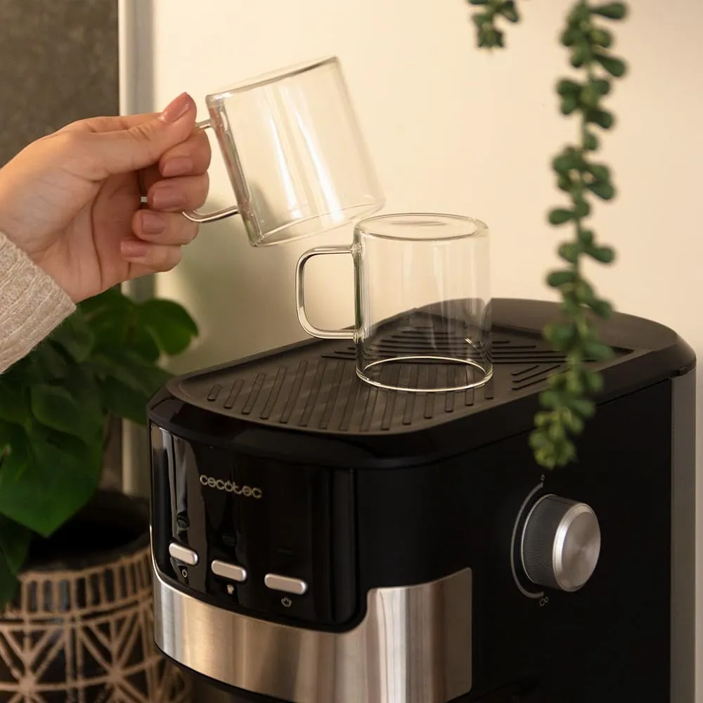 Cecotec Compact Power Espresso 20 Pecan, 1100 W, 20 bar, sistema Thermoblock, vaporizzatore orientabile, 1,25 litri - immagine 8