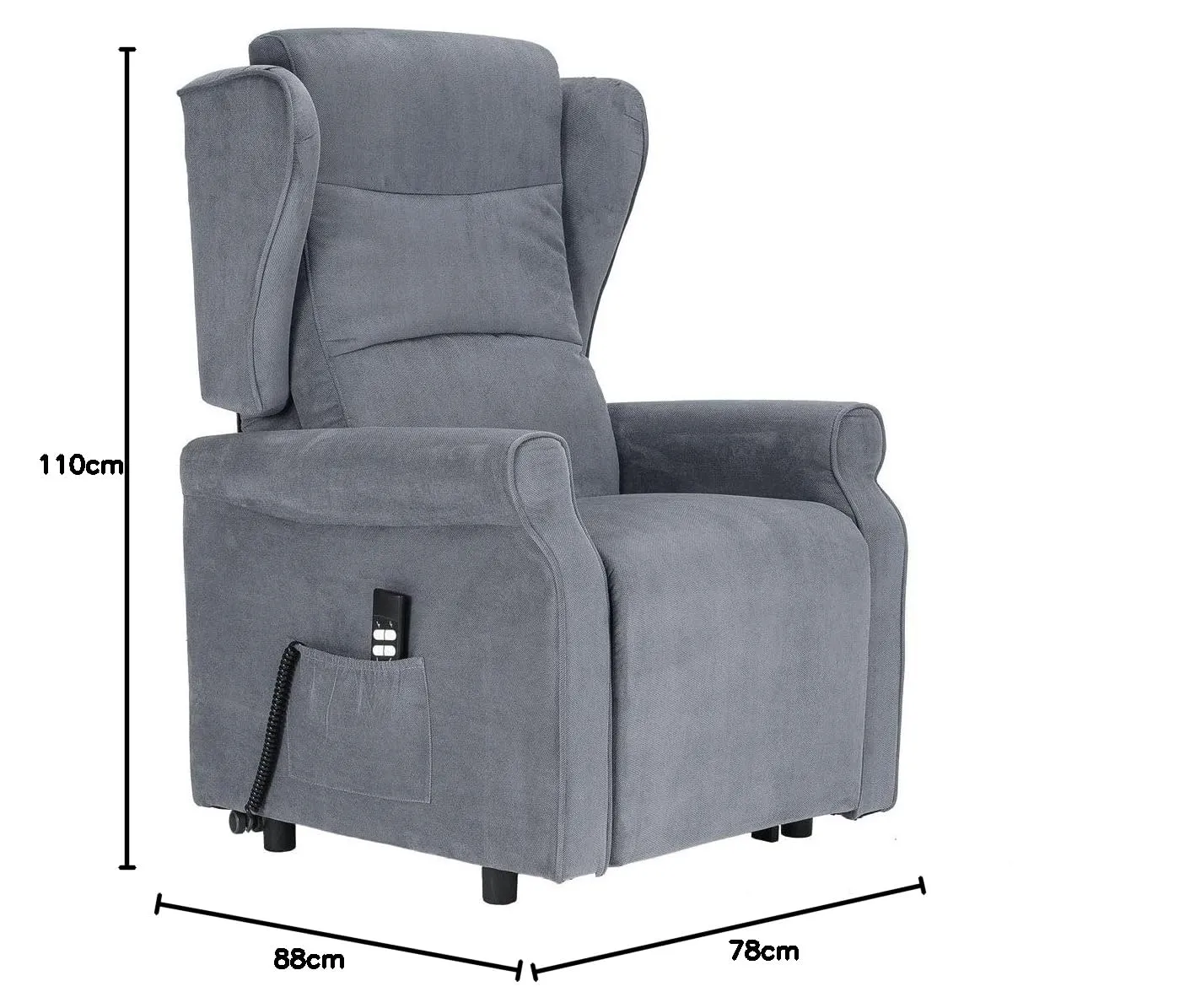 Poltrone Italia Poltrona Alzapersona Elettrica Zero Gravity 2 Motori con Carrello Retrattile, Grigio Chiaro - immagine 3