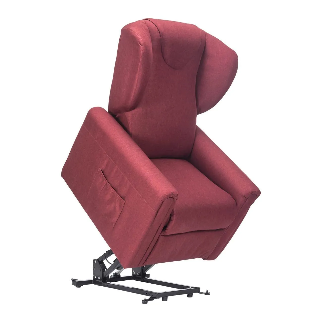 Poltrone Italia Poltrona Large Relax Elettrica Rinforzata, 2 Motori, Reclinazione Indipendente 180°, Max 160 kg, Rosso - immagine 3