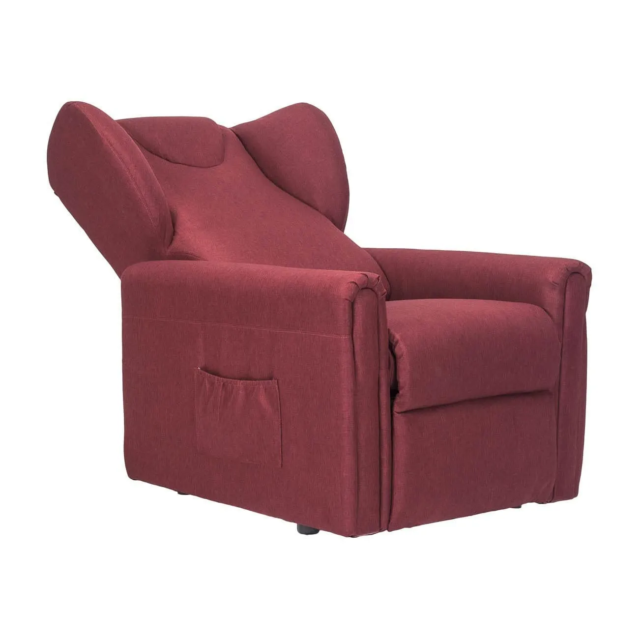 Poltrone Italia Poltrona Large Relax Elettrica Rinforzata, 2 Motori, Reclinazione Indipendente 180°, Max 160 kg, Rosso - immagine 7