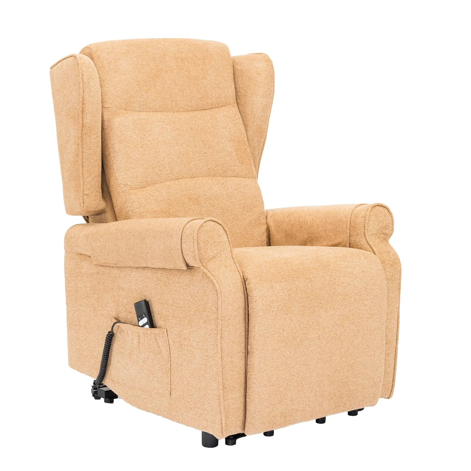 Poltrone Italia Poltrona Alzapersona Elettrica Zero Gravity 2 Motori, Carrello Retrattile, Tessuto Cammello - immagine 1
